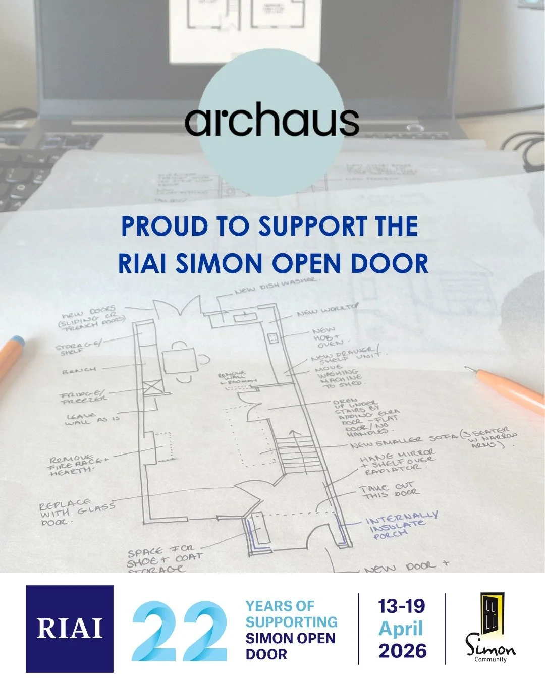 @I am delighted to be taking part in this years RIAI Simon Open Door initiative. If you've been thinking about renovating or extending your home, this is a great opportunity to get expert advice while supporting a really important cause. 
For a donat