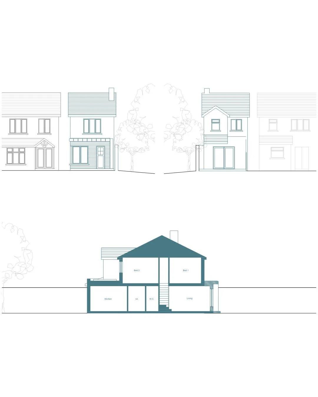 PLANNING GRANTED for a small front and rear extension in Sandyford. 🎉🏠

The rear extension squares off an awkward return, creating space for a larger kitchen where the clients can host family dinners, with new views and direct access to the garden 