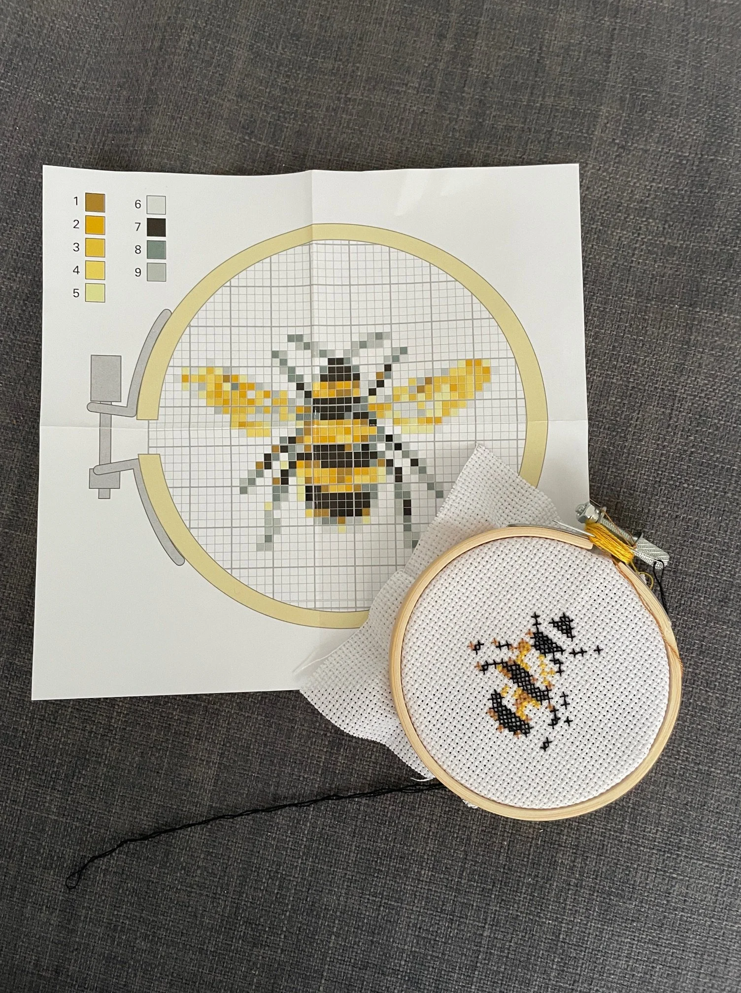 I&rsquo;ve been trying out a few new creative hobbies in the evenings lately, partly to give my brain a rest and partly to stop automatically turning on the TV at the end of the day.

I picked up this little cross-stitching kit in town and I&rsquo;m 