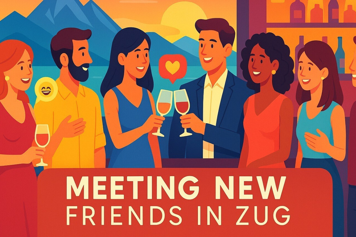 Meeting new friends in Zug