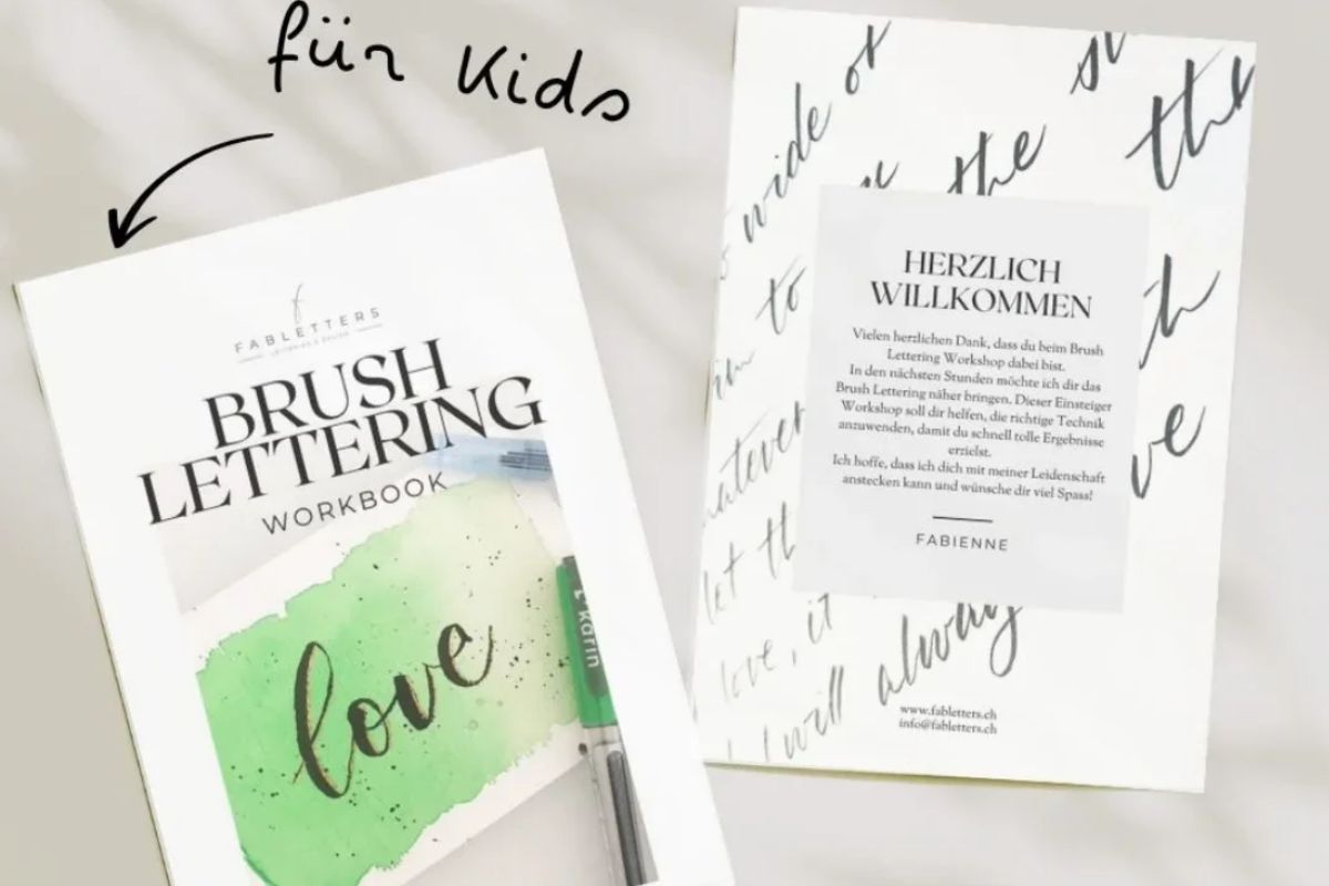Brush Lettering Basis für Kurs Kids &amp; Teens