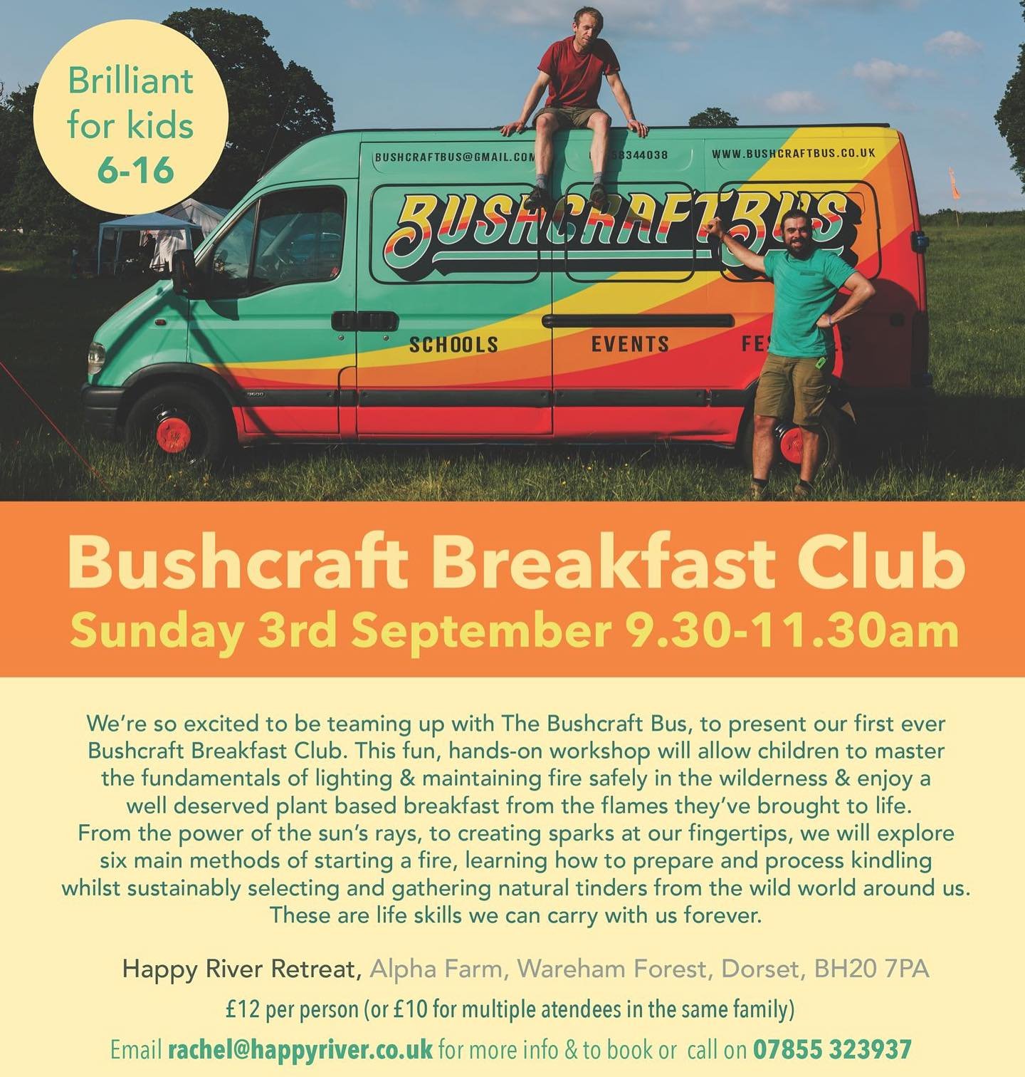 We still have some spaces left at our Bushcraft Breakfast Club this coming Sunday at @happyriverretreat. One of our last events of the season- we designed this workshop to help kids wind down before the schools start up again. Click the link for tick