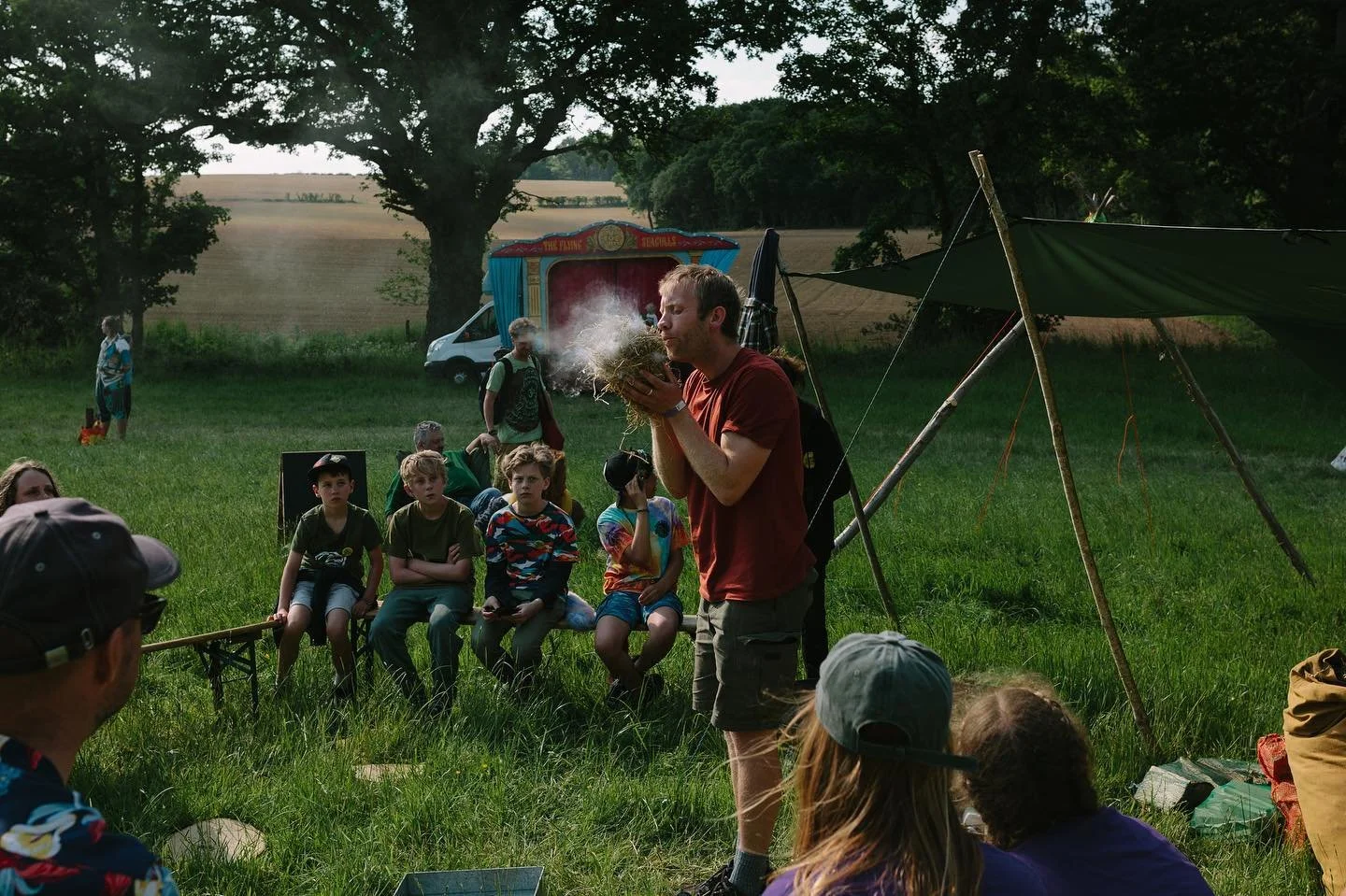 🔥🤗🍍Still riding the highs of a wonderful festival experience @freezone_festival . 

We managed to teach and inspire 109 people over three and a half days, including natural firelighting techniques, wild teas, foraged art and roasted pineapples (a 