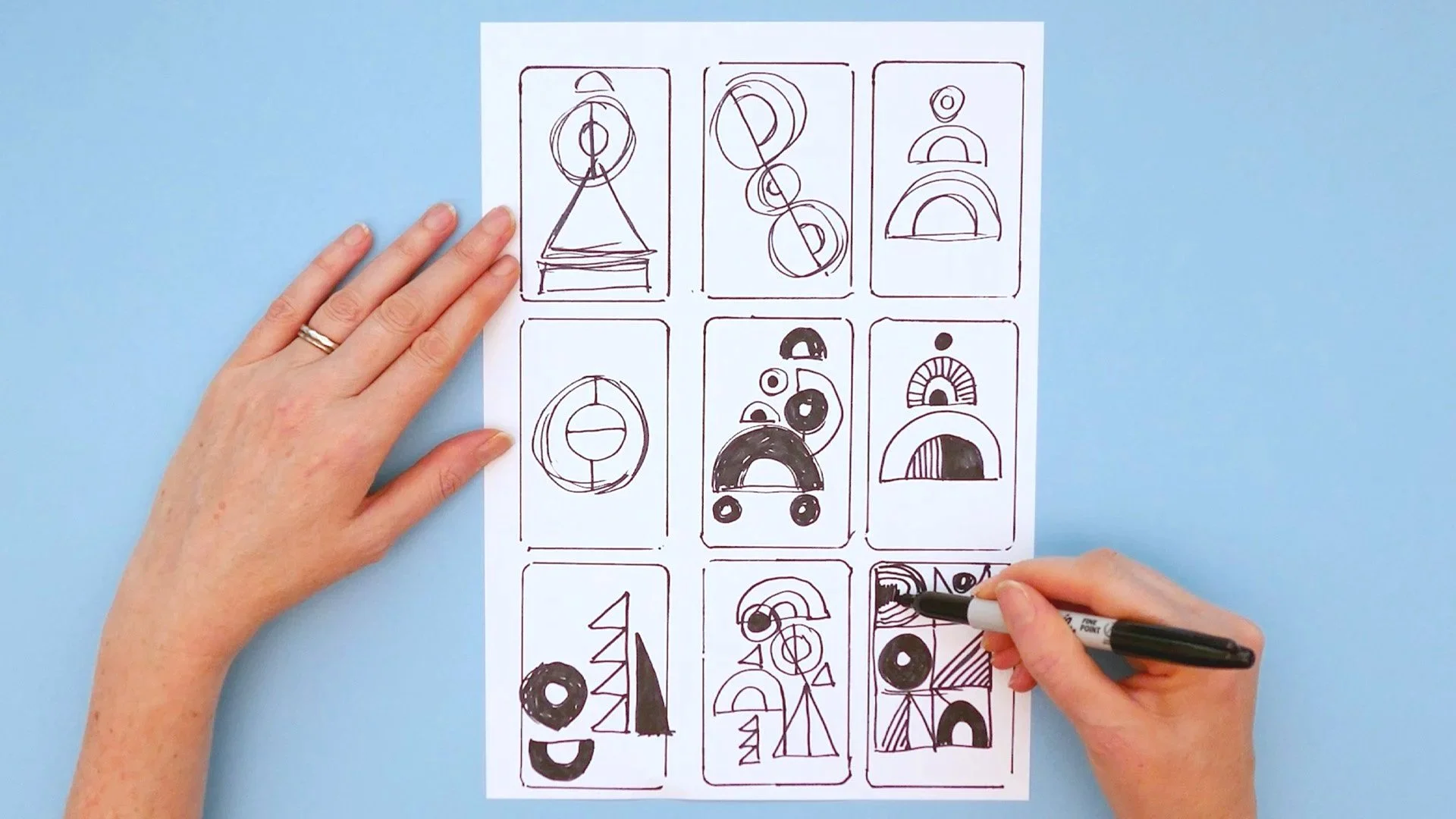 botanical bird drawing doodles silhouette