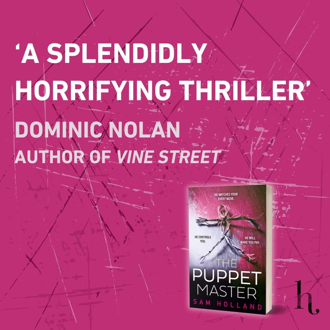 It's two weeks to go until #ThePuppetMaster publication day! Thank you so much to @domnolanauthor for the quote. Full disclosure, this book is dedicated to him so he has to say nice things, it's contractual. But being serious, Dom is a superb writer 