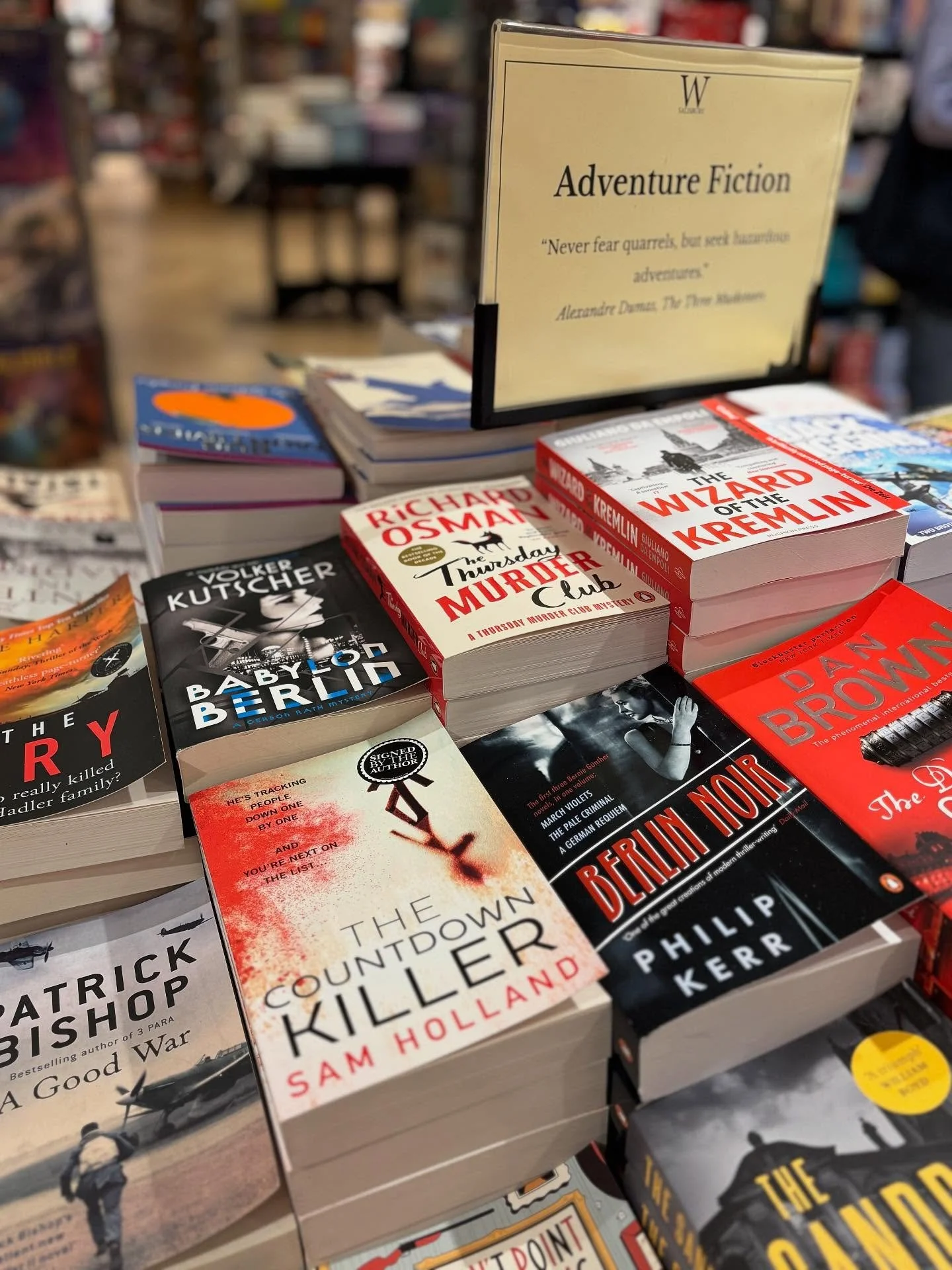 Hanging out with the greats in the adventure thriller section at @watsalisbury ! Signed copies of The Countdown Killer and all the dog books now available!
#crimethriller #signedbooks #authorlife