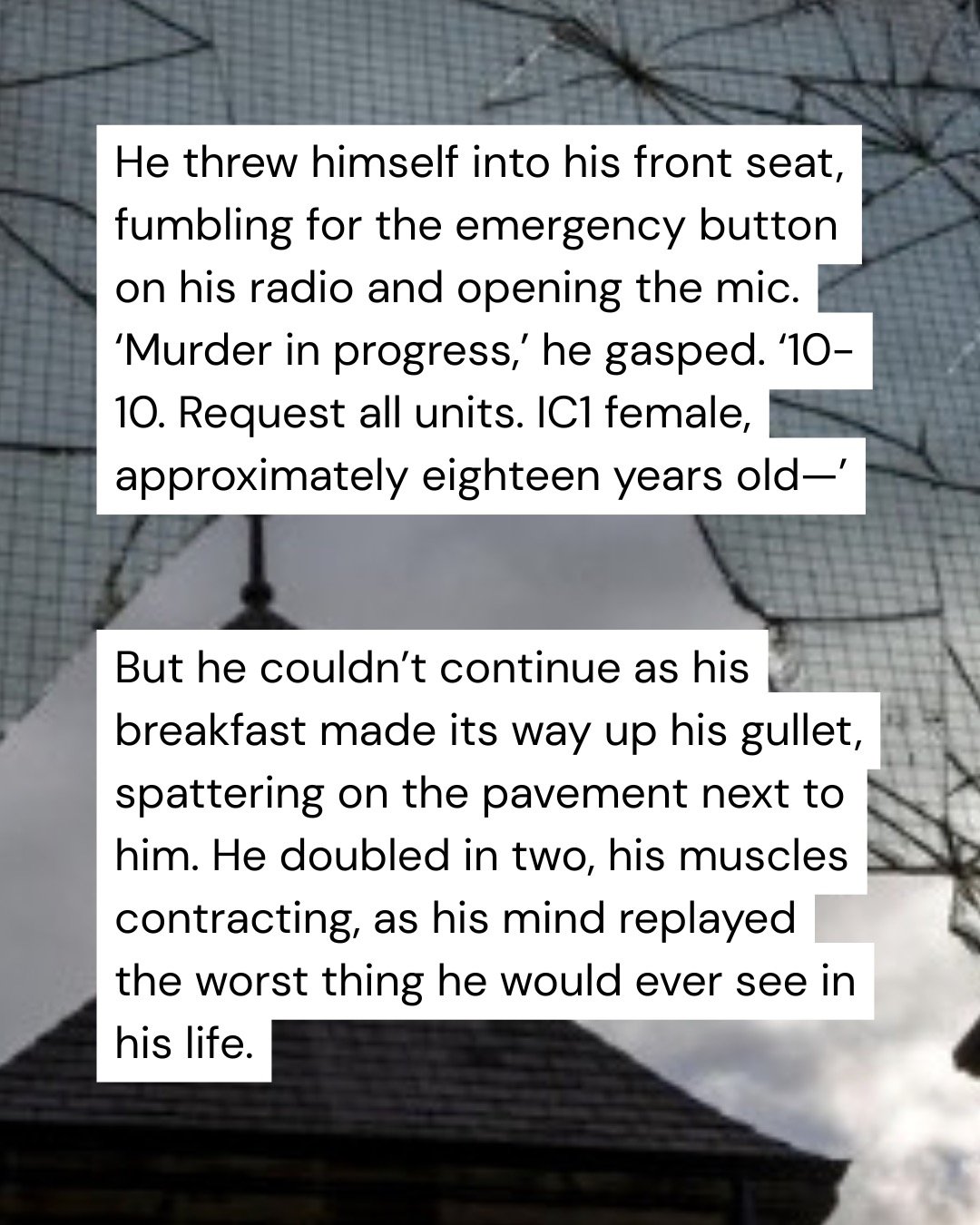 I would argue that The Killer in Room Five (out in May) is not as bloody as some of my other books. Creepy, dark, nasty, yes - but not as violent. However, these two paragraphs are taken from one of the chapters when it definitely is.
What can I say?