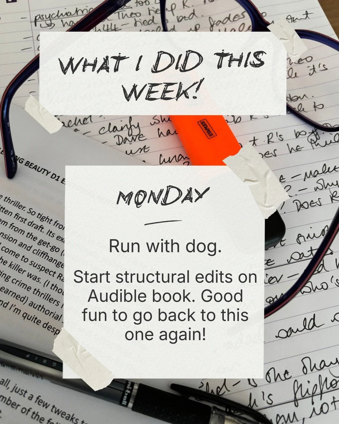 What I did this week! Structural edits for the audible book, followed by a weekend in Lyme Regis!
#authorlife #dayinthelife #writing #bookstagram