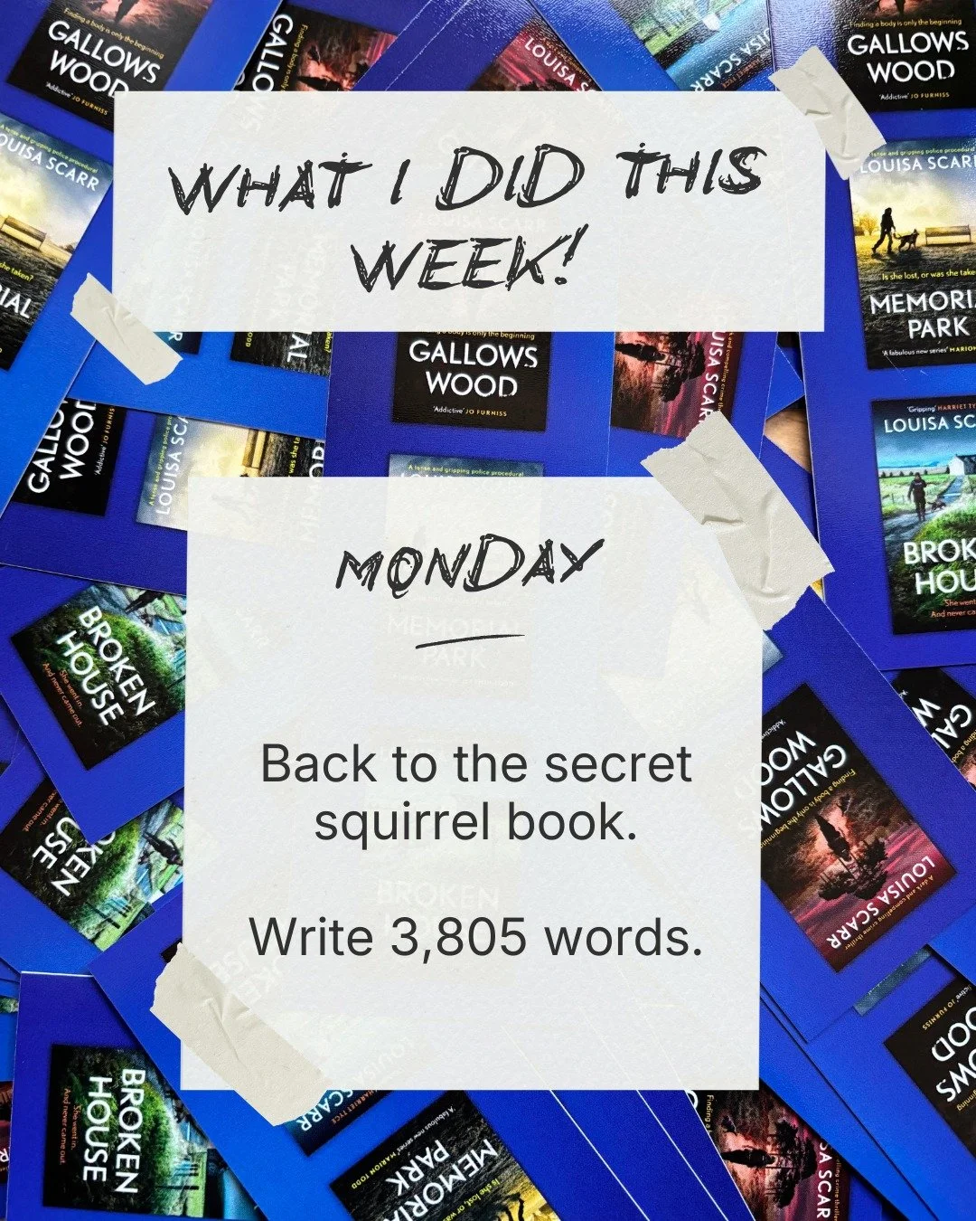 A week of writing bad words. Plus a lost dog, broken trainers and the bookmarks arrived!
#dayinthelife #authorlife #amwriting