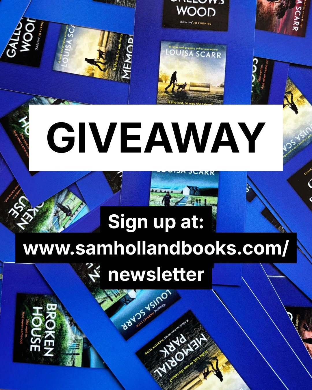 Just putting the finishing touches to this month's newsletter where I'm going to be holding a wee bookish giveaway with bookmarks and chocolate! To be in with a chance of winning, sign up to my newsletter at www.samhollandbooks.com/newsletter or clic