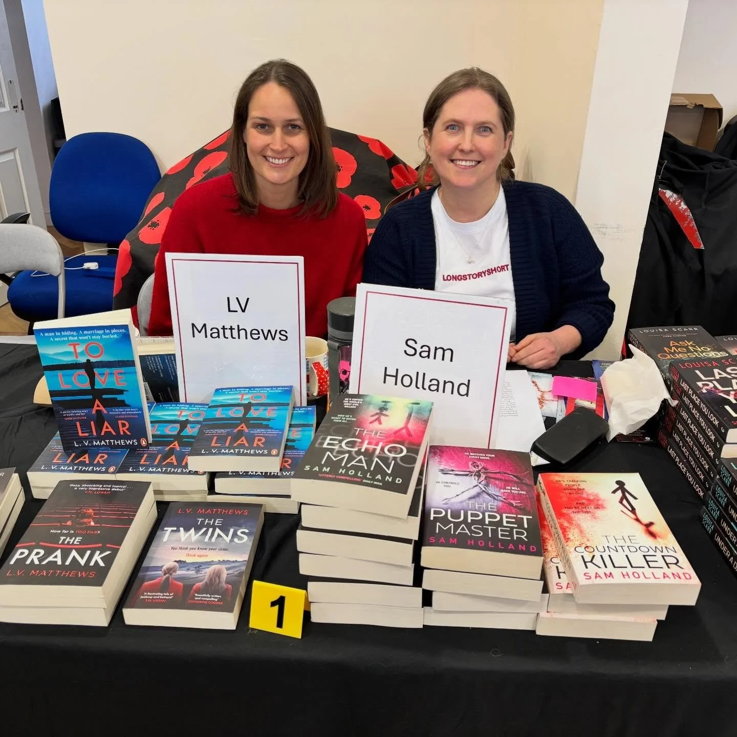Such a brilliant day at the Crime Festival, run by Sarah and Jazz at @thebookshop1933 , hanging out with @lv_matthews_author and @heathgunnauthor !
Books were sold, readings read, and fun had by all. Thank you so much to everyone who came along.
#boo