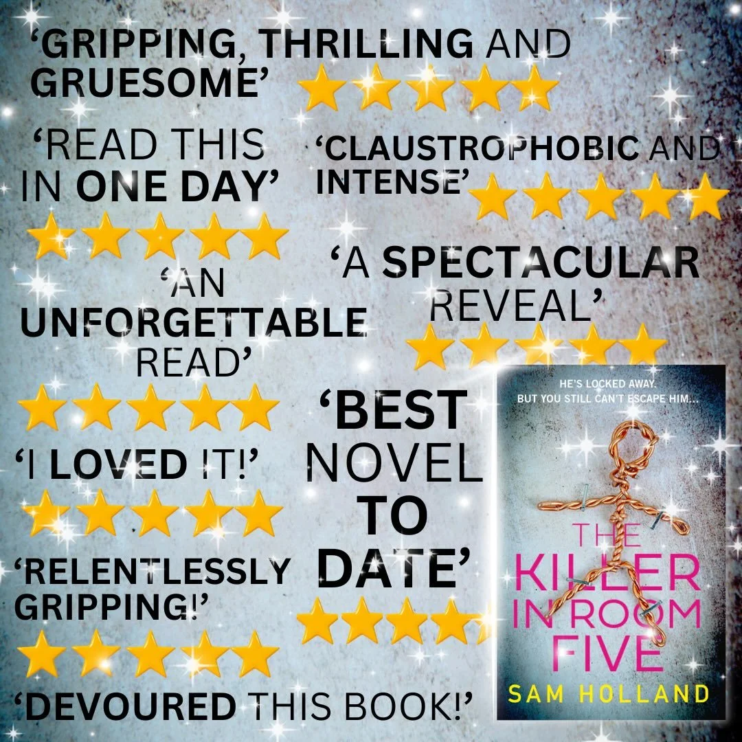 Thank you to everyone for their lovely comments yesterday on the publication of The Killer in Room Five! If you&rsquo;re still undecided about whether you fancy a read, some kind people on Netgalley have been sharing their reviews in advance, and her