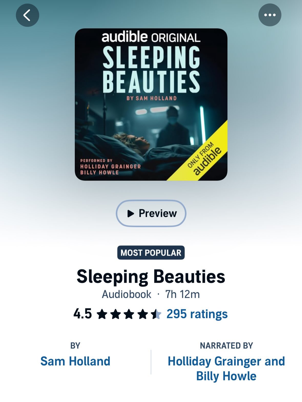 I&rsquo;ve spent the last few weeks obsessively watching the reviews (I know, I know, never a good idea) but I&rsquo;m so pleased that not only has Sleeping Beauties hit the Most Listened chart but some people are actually being nice about it.
I fini