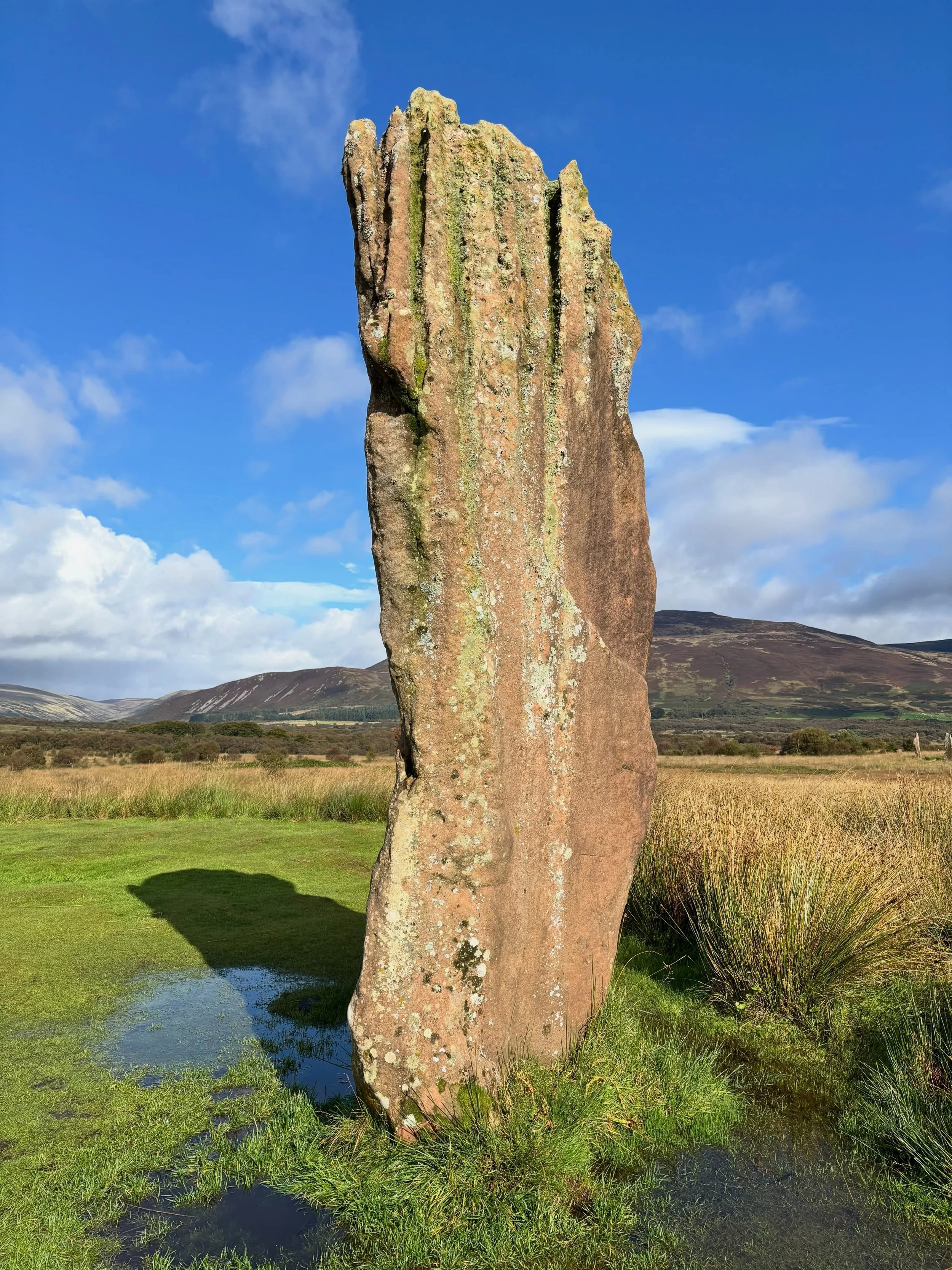 Today&rsquo;s trip out on our writing retreat on Arran was to Machrie Moor where there were ROCKS! (Stone circles, if you&rsquo;re being pedantic.) But they were magical and majestic and occasionally we saw a rainbow. 🌈 
(Writing is going well, than