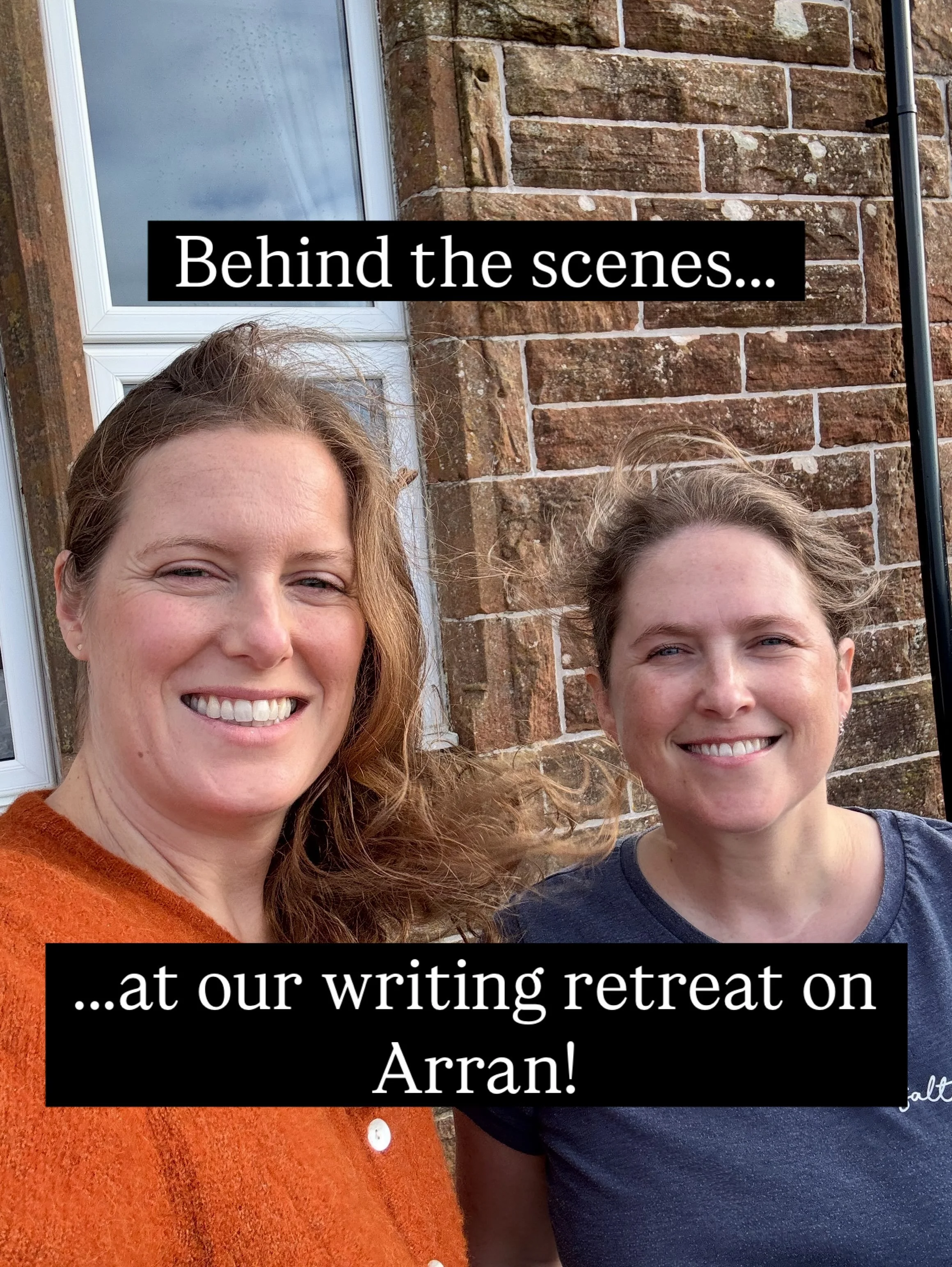 Behind the scenes at our writing retreat on Arran!
Currently trying to get back to the mainland for Bloody Scotland after a ferry cancellation, but we are hopeful for Plan B.