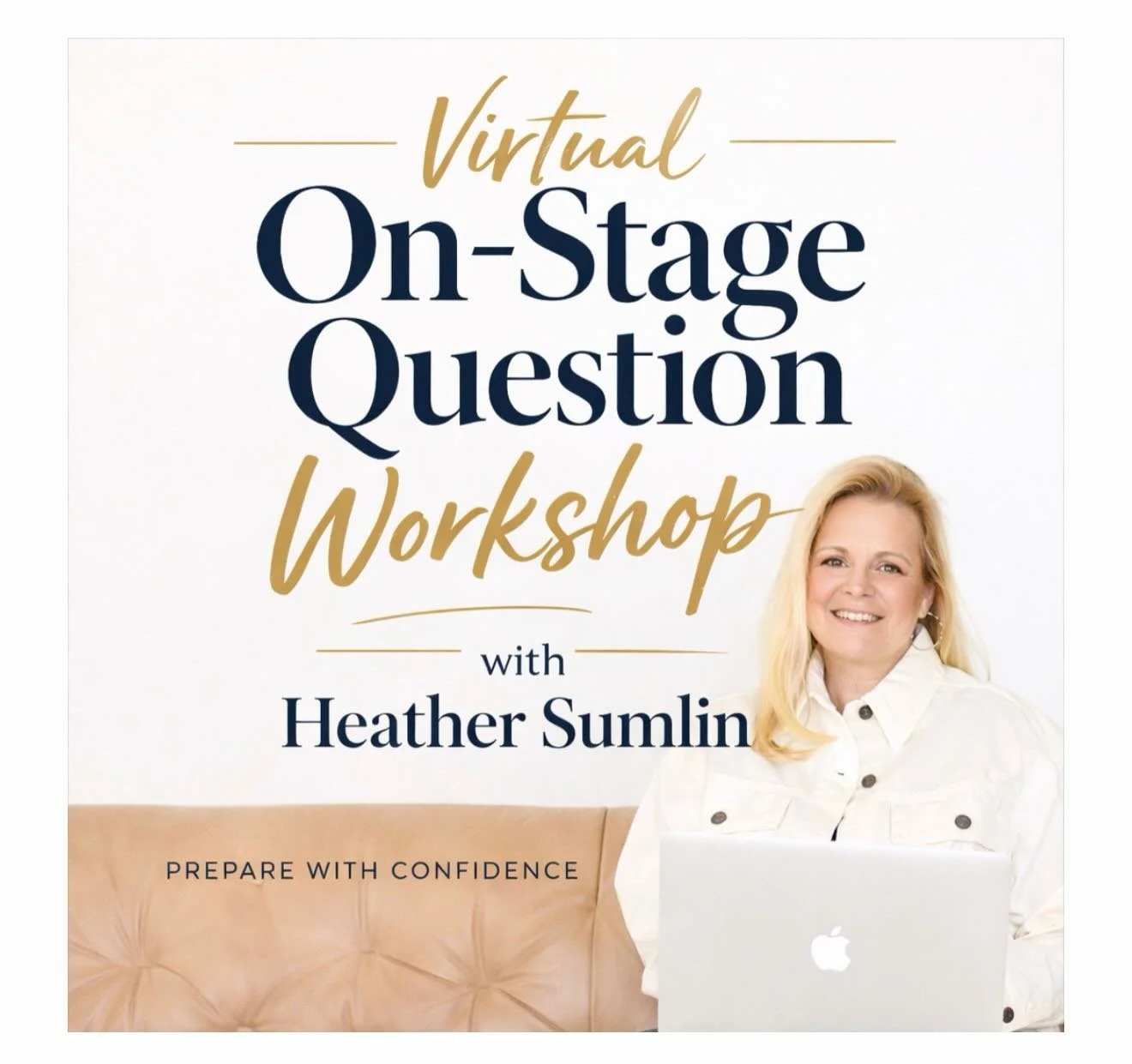 Virtual On-Stage Question Workshop with Heather Sumlin
Build confidence where it matters most.

In this small-group virtual workshop for ages 13 and up, you&rsquo;ll practice a wide variety of on-stage questions&mdash;from platform-based to political
