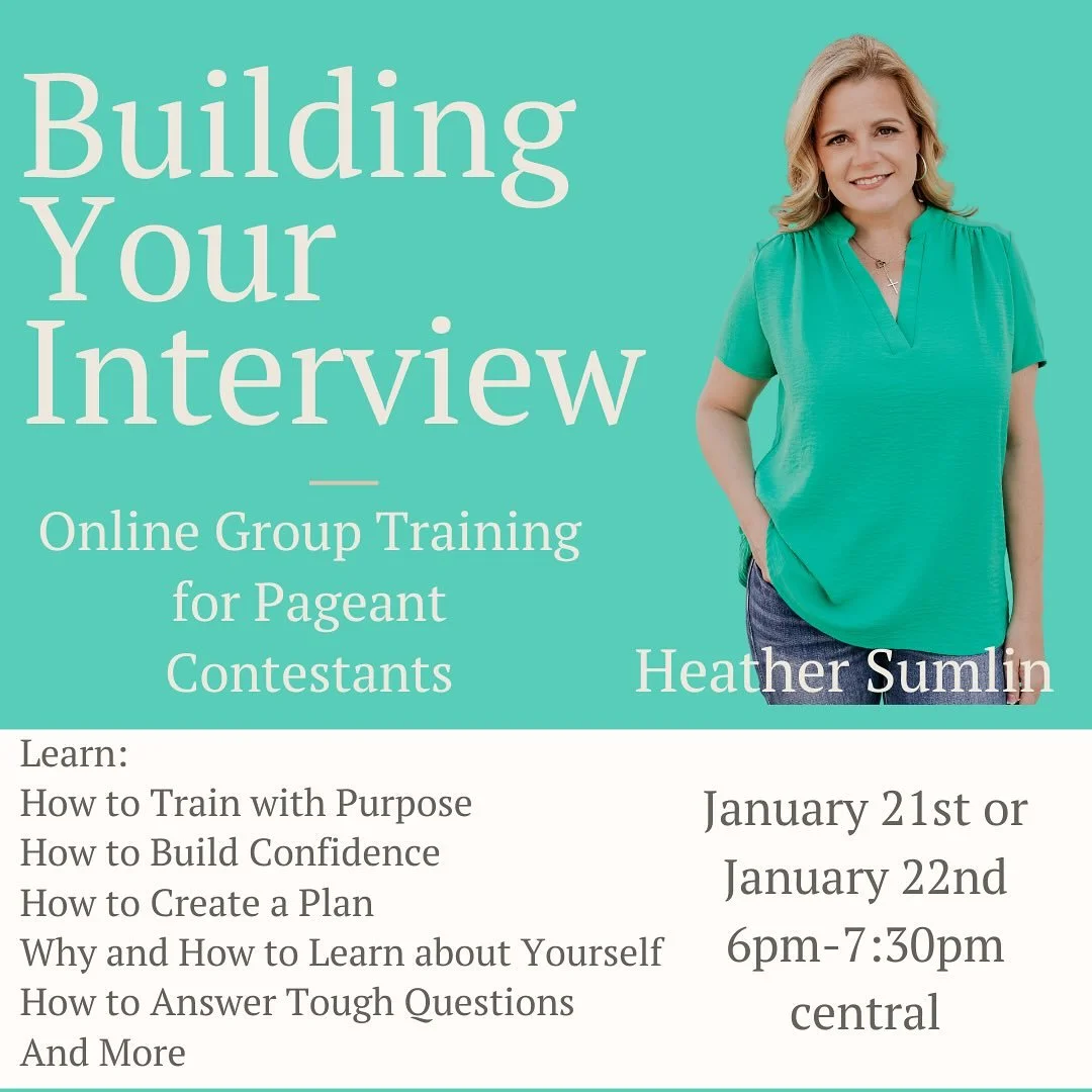 So excited to bring back this webinar/workshop! 

Learn:
How to Train with Purpose
How to Build Confidence
How to Create a Plan
Why and How to Learn about Yourself
How to answer the toughest questions &ndash; for example &ndash; Why Should You Win&he