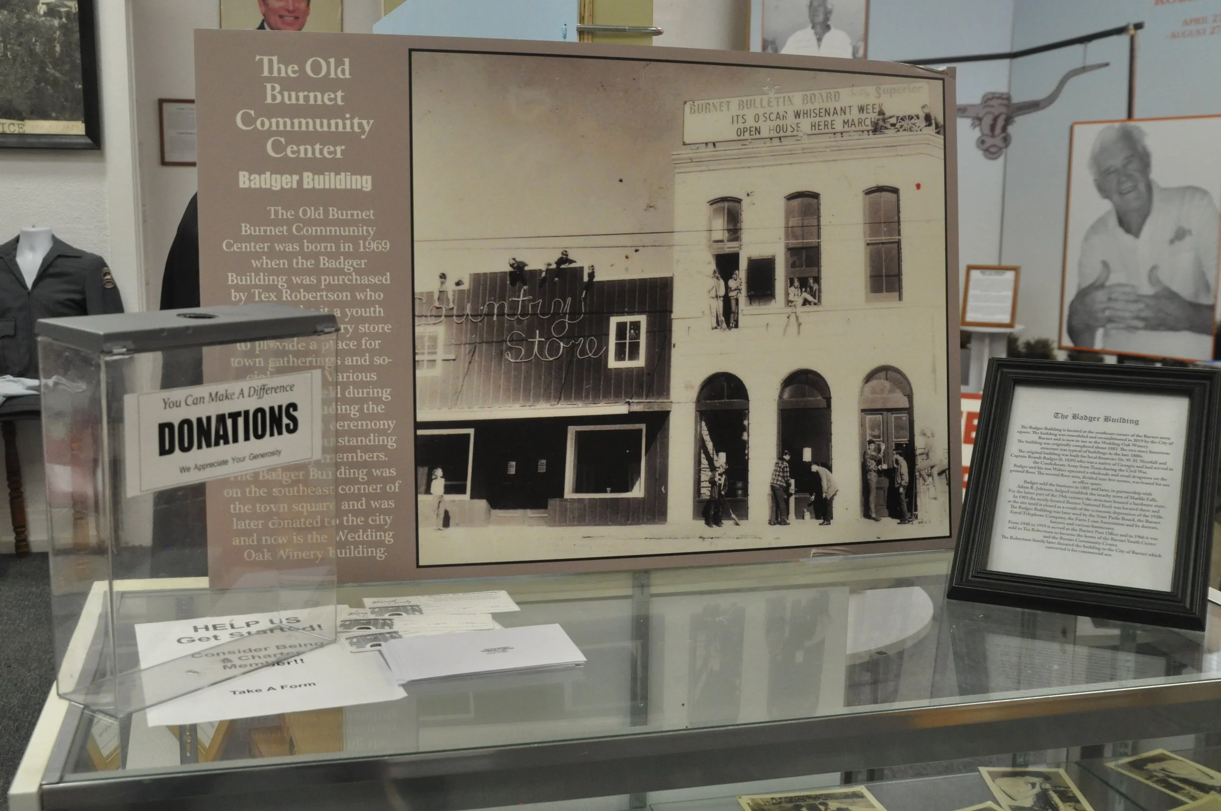 Museum Display The Old Burnet Community Center