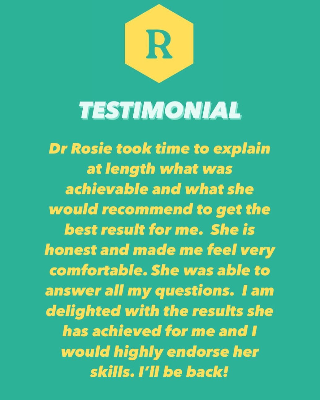 Hearing that I put my patients at ease is music to my ears. This is something that can&rsquo;t be communicated through a before and after. If you feeling apprehensive this is certainly something I aim to remedy but importantly there is no pressure to