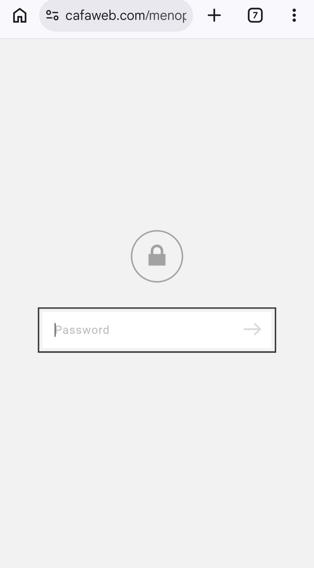 The password will only be required on the CAFA website in a window that looks like this. The password is case sensitive and is in ALL CAPS.