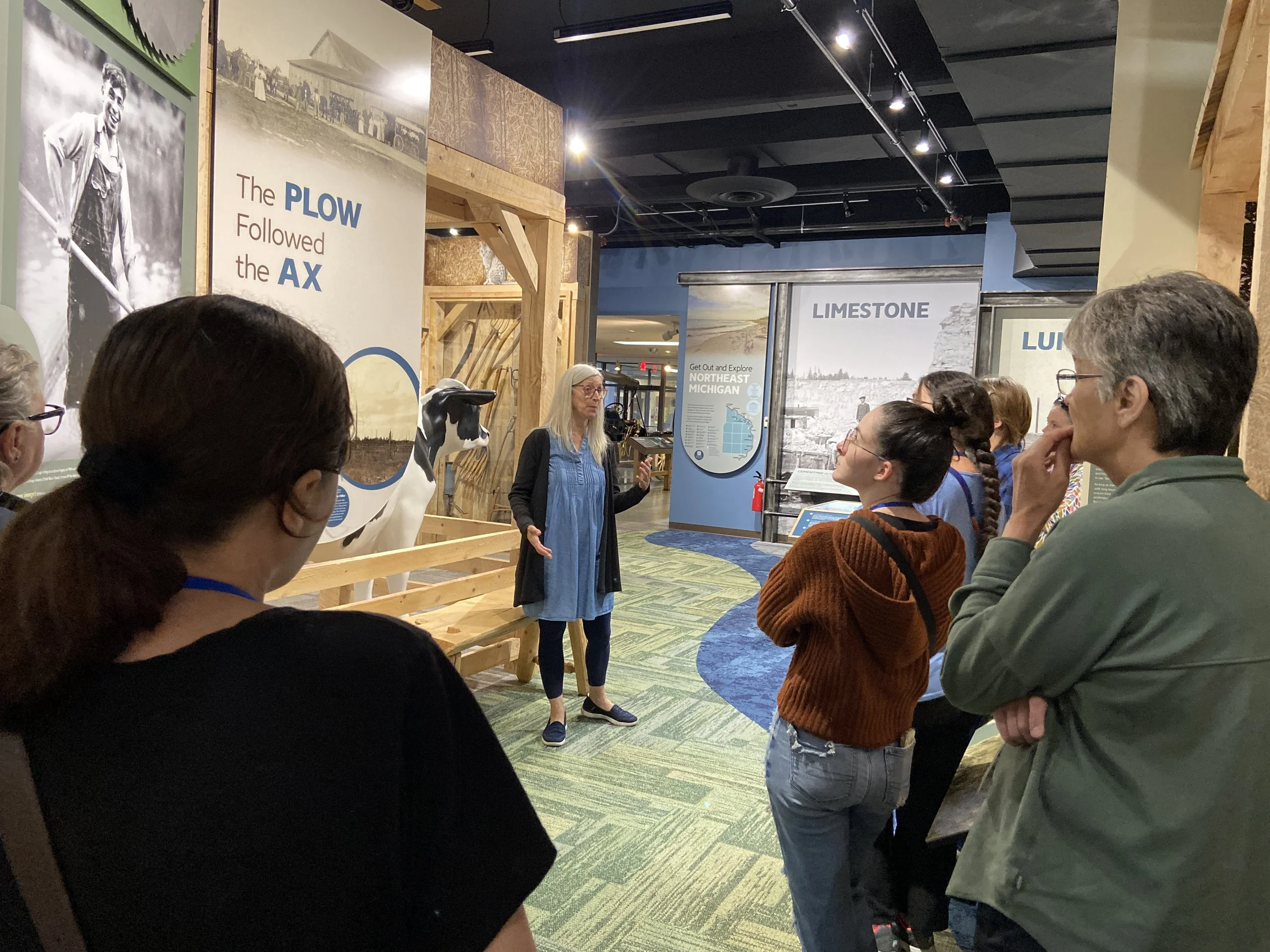  Participants got a guided tour of a new exhibit at Besser Museum for Northeast Michigan showcasing the natural and human history of the region going back thousands of years. 