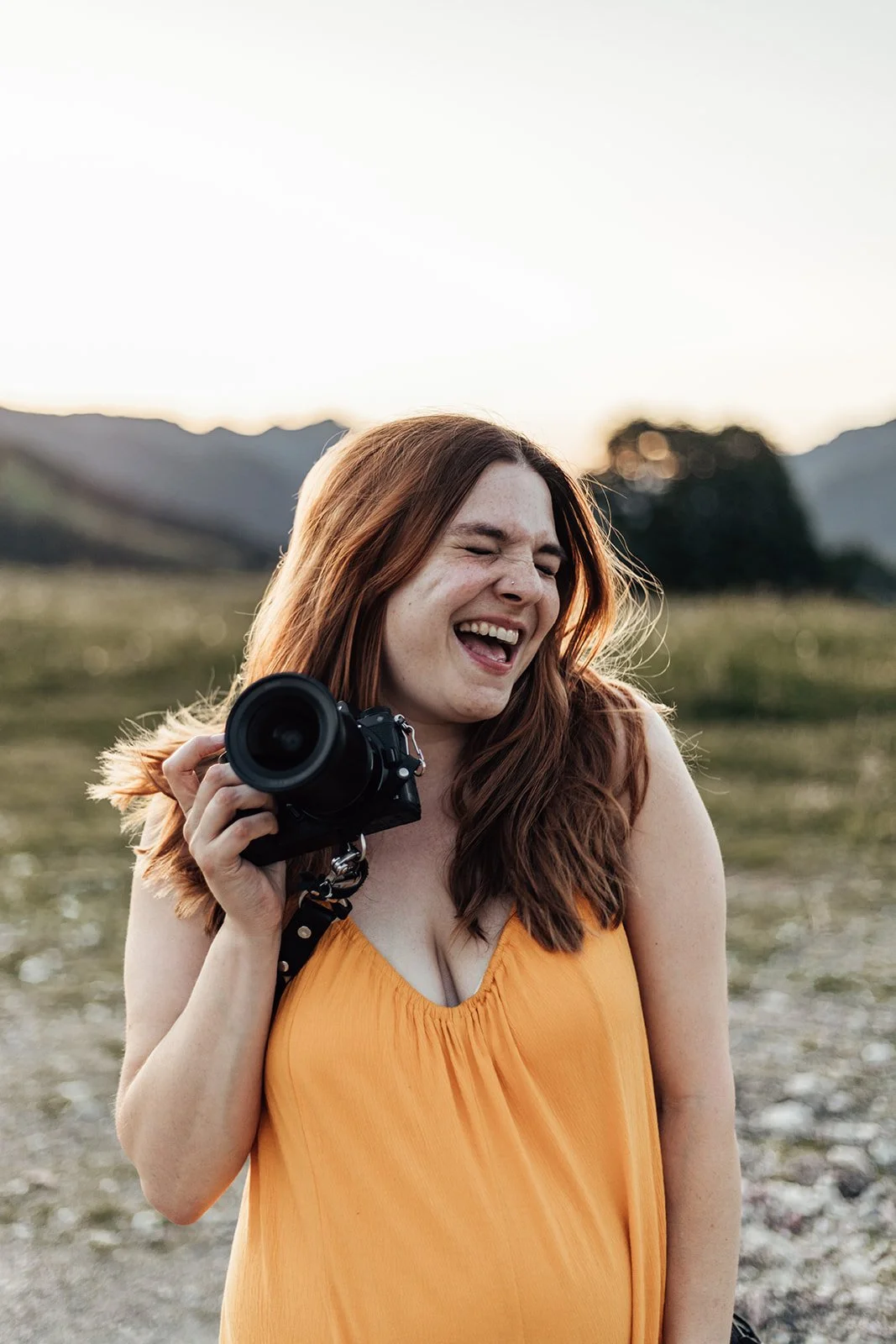 Portrait of wedding photographer Francesca Checkley in natural light
