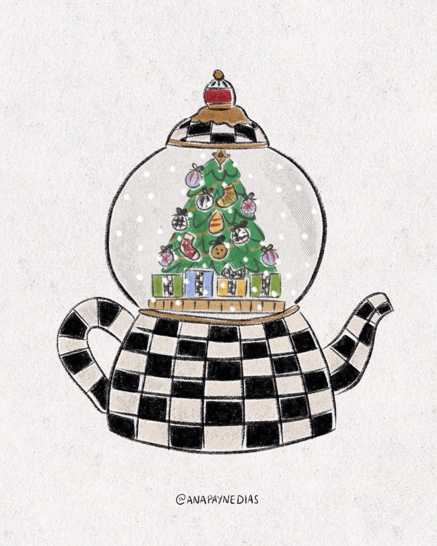 ✏️ ❄️ @mackenziechilds Teapot Snow Globe 😍

#illustration #procreateapp #alliwantforchristmas #tistheseason #wallart