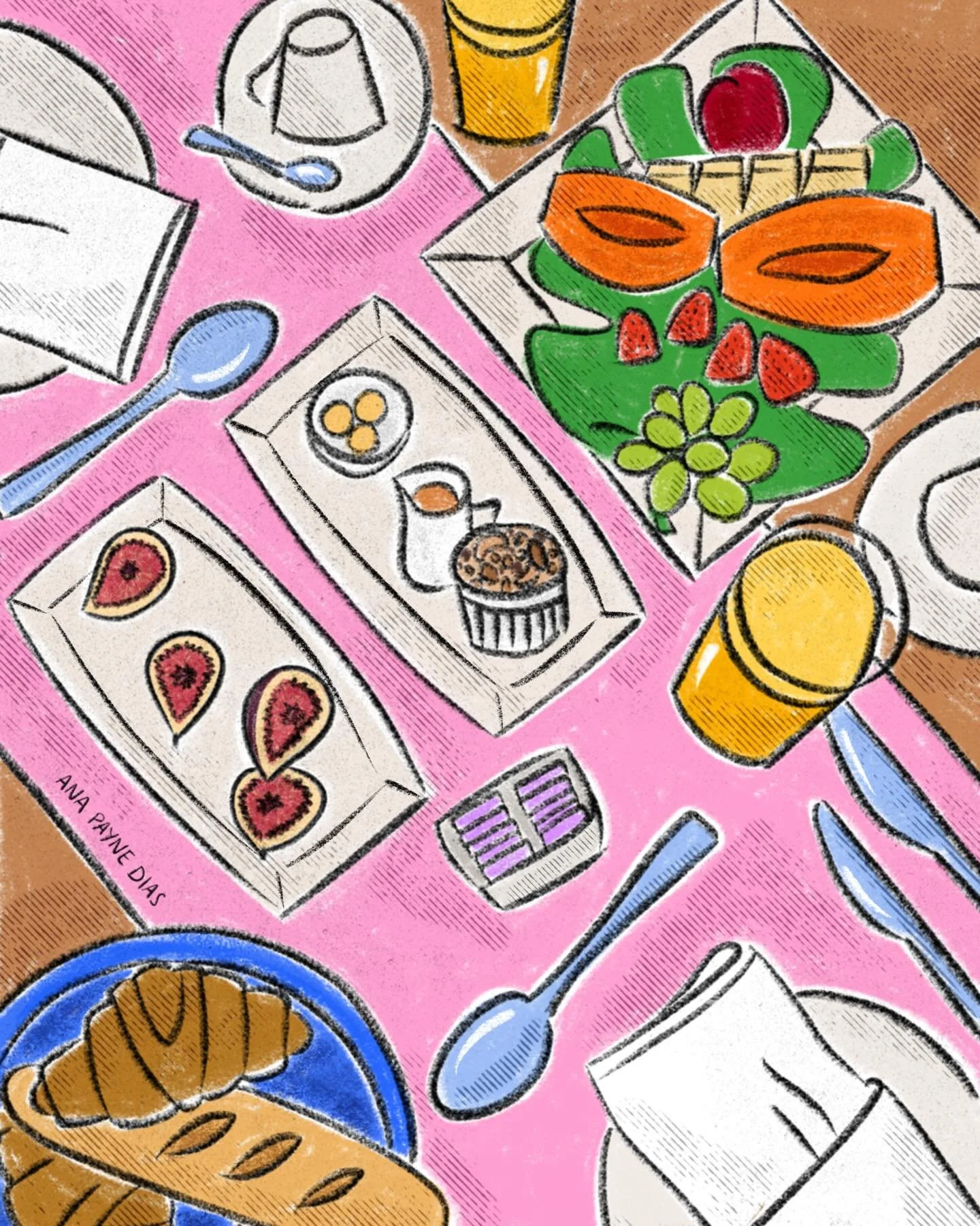 ✏️ Dreamy breakfast 

.
.
.
#foodillustration #editorialillustration #procreateart #digitalillustration #tropicalvibes