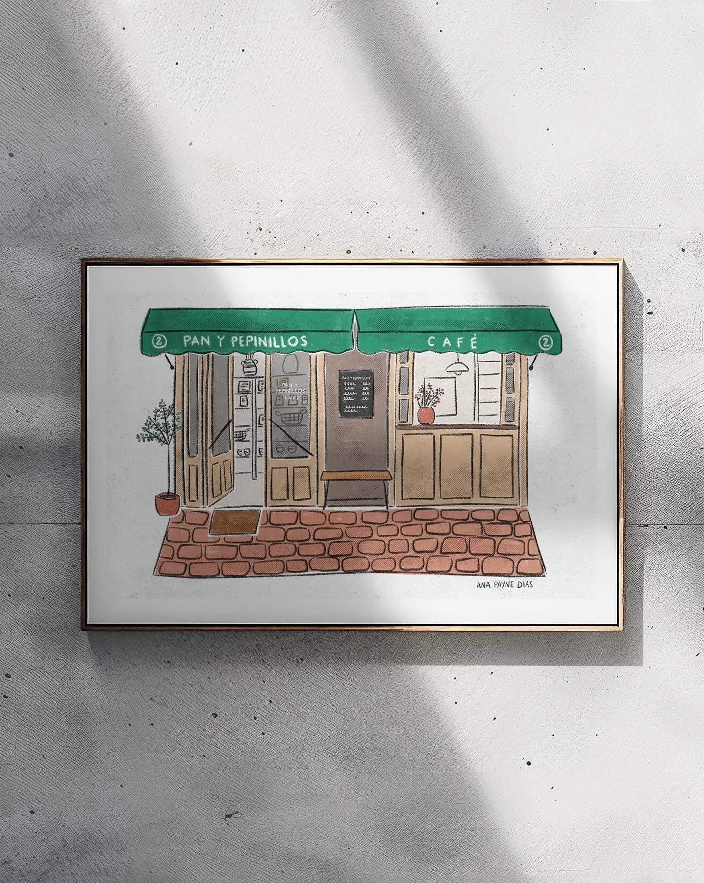 ✏️ Turn your favourite caf&eacute;/shop/restaurant/house into art! For orders email anapaynedias@gmail.com
.
.
.
#commissionedartwork #illustratorsoninstagram #architecture #homededor #shopfront