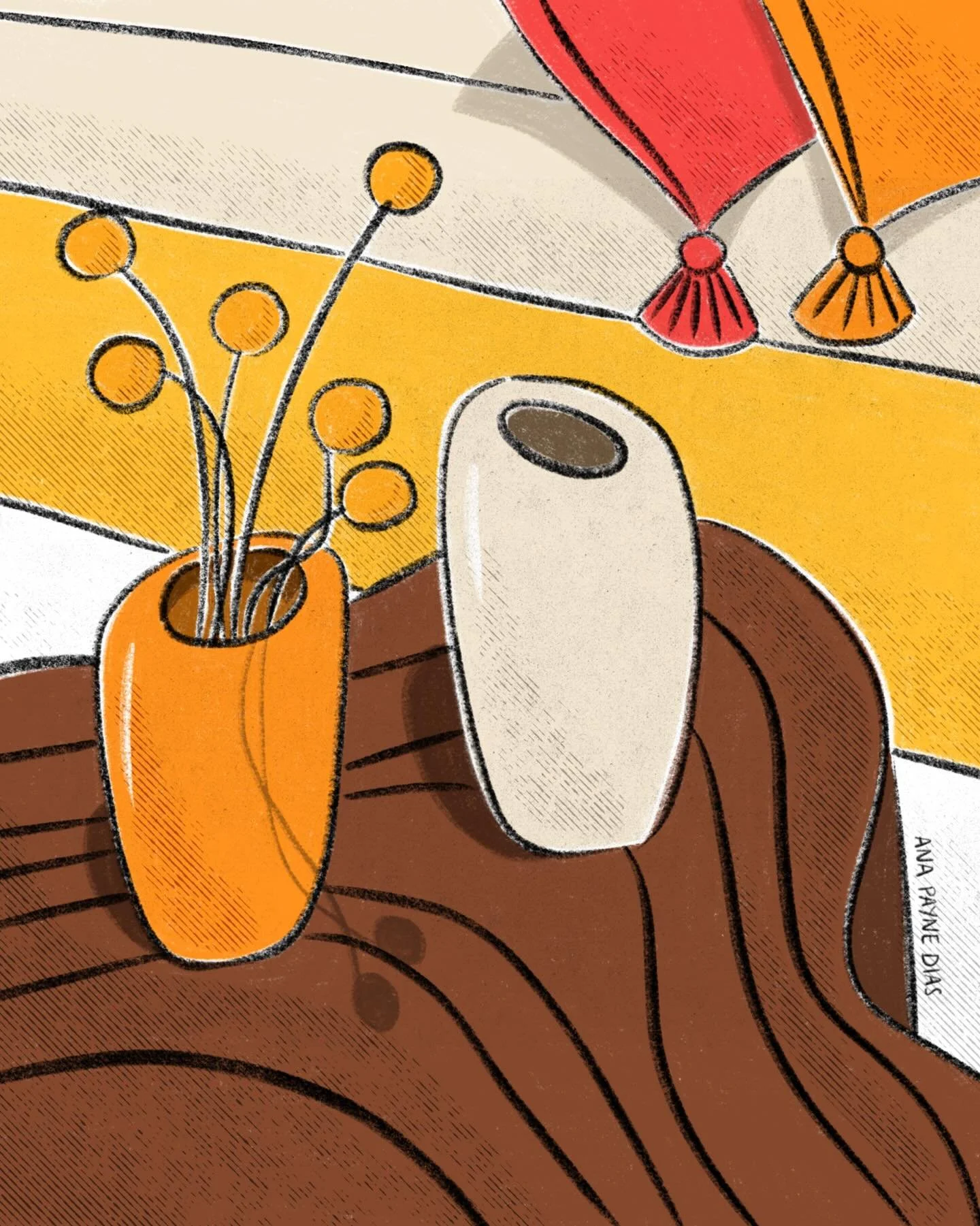 ✏️ Re-design of a piece from 2023 ✨ 
.
.
.
.
#illustratorsoninstagram #commissionedart #summervibes #decor #procreateapp