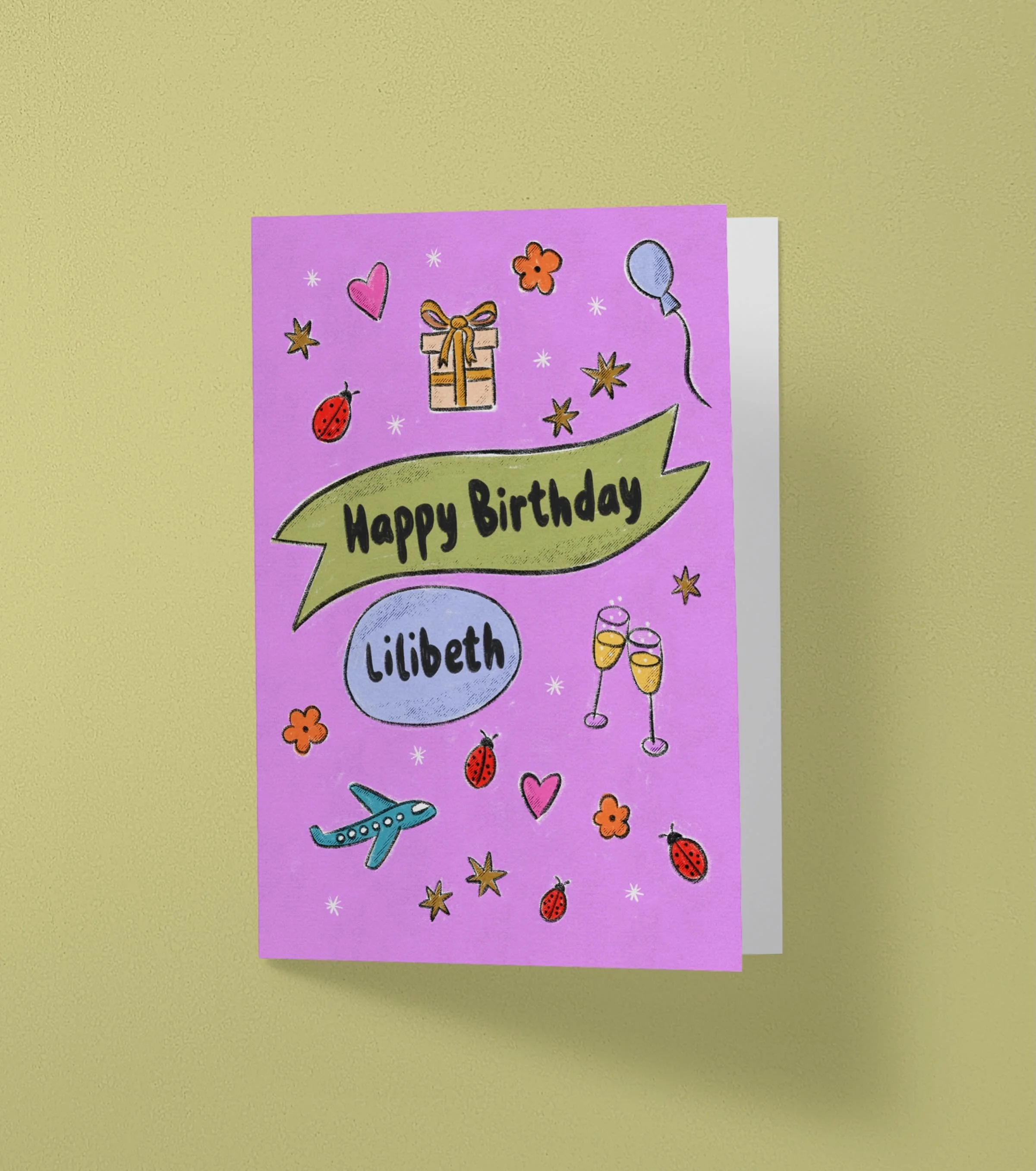 A recent custom birthday card design commission ✏️ 🎈 
.
.
.
#custommade #bespokeart #customgreetingcard #commissionsopen #illustrationartist