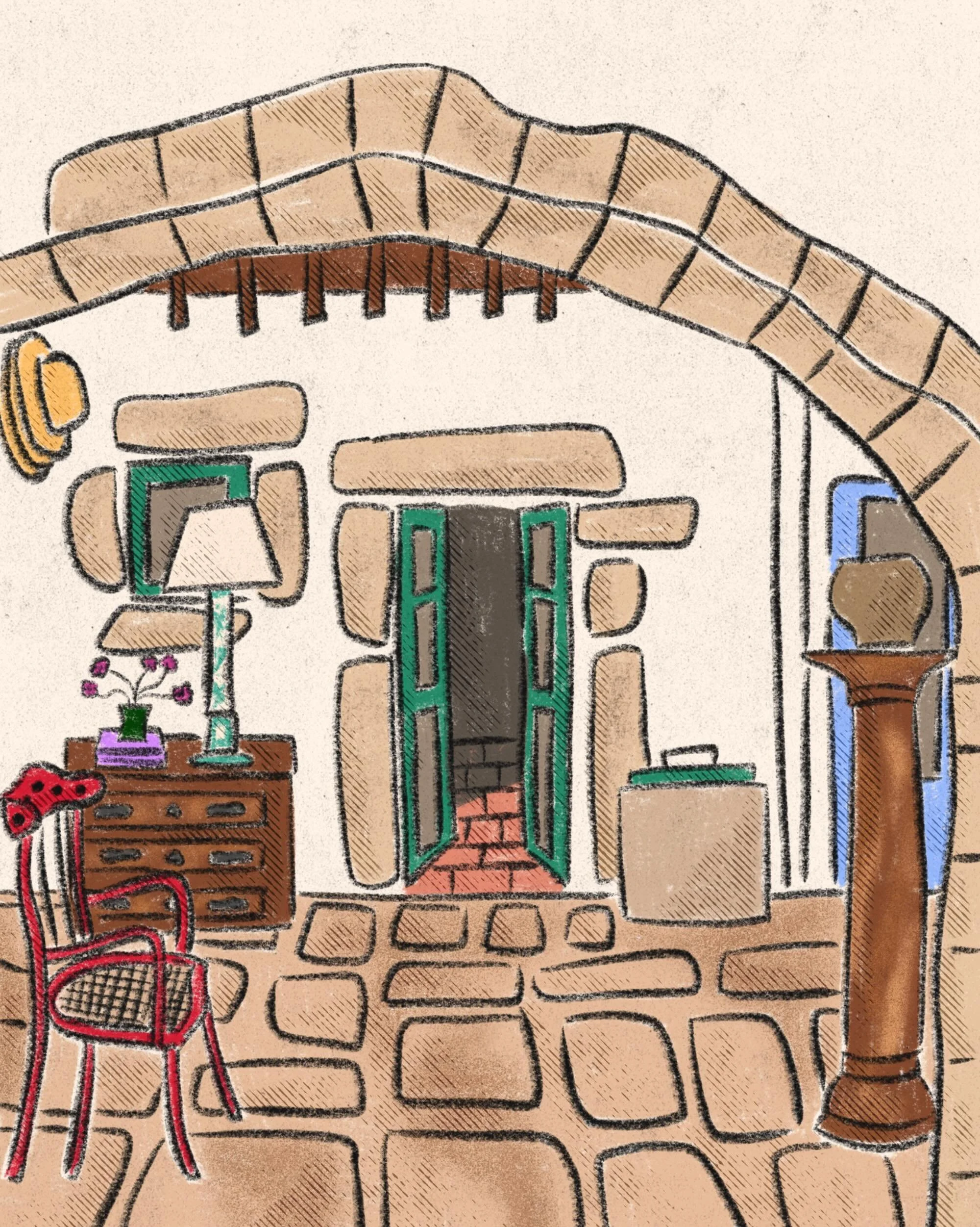 ✏️ @roomportraitclub week 235 prompt. Swipe for time-lapse video.
.
.
.
#roomportraitclub #greece #homedecor #illustration #procreate