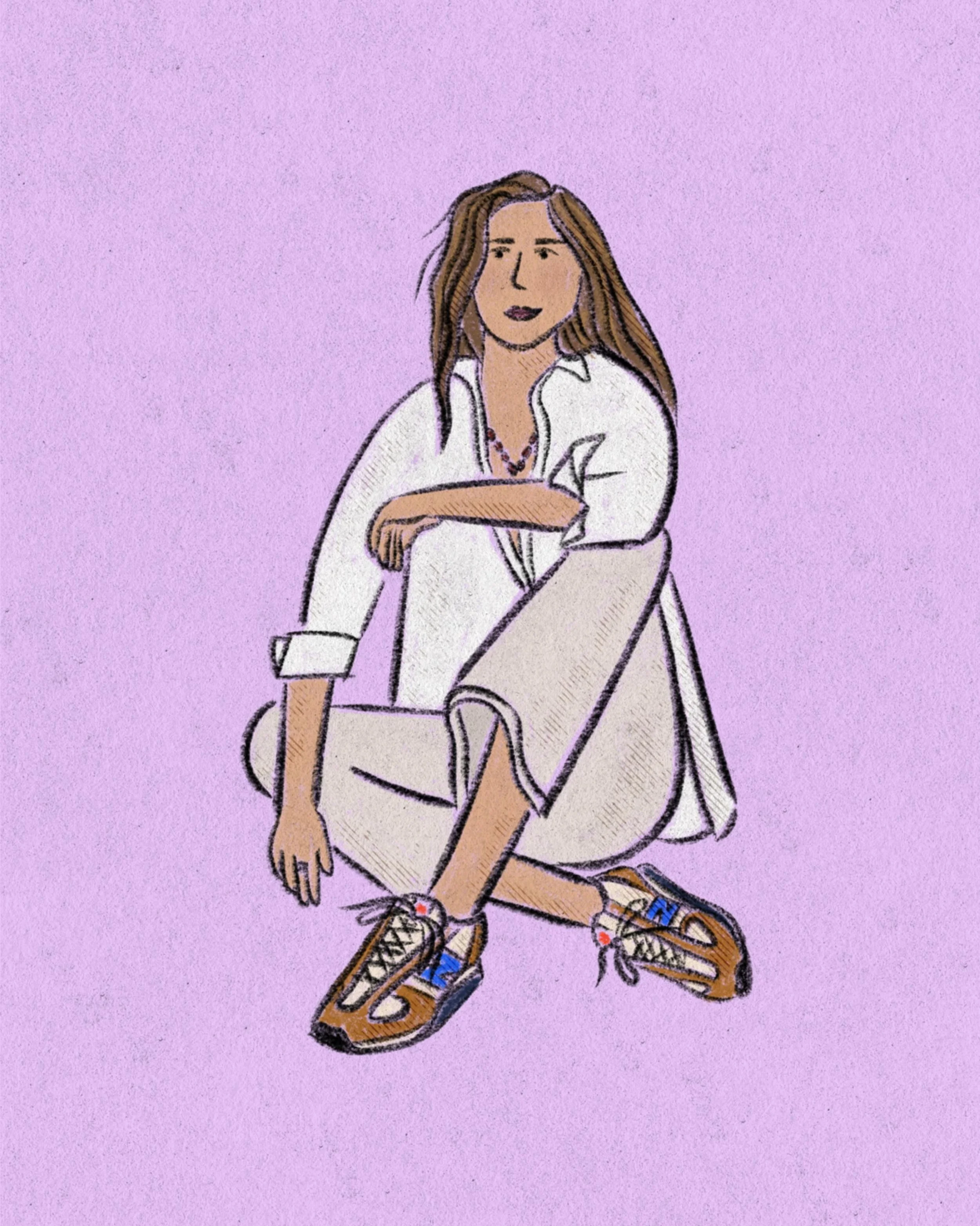 ✏️ @sezane x @newbalance 
.
.
.
#sezane #newbalance #illustration #artcommissions #fashionillustration