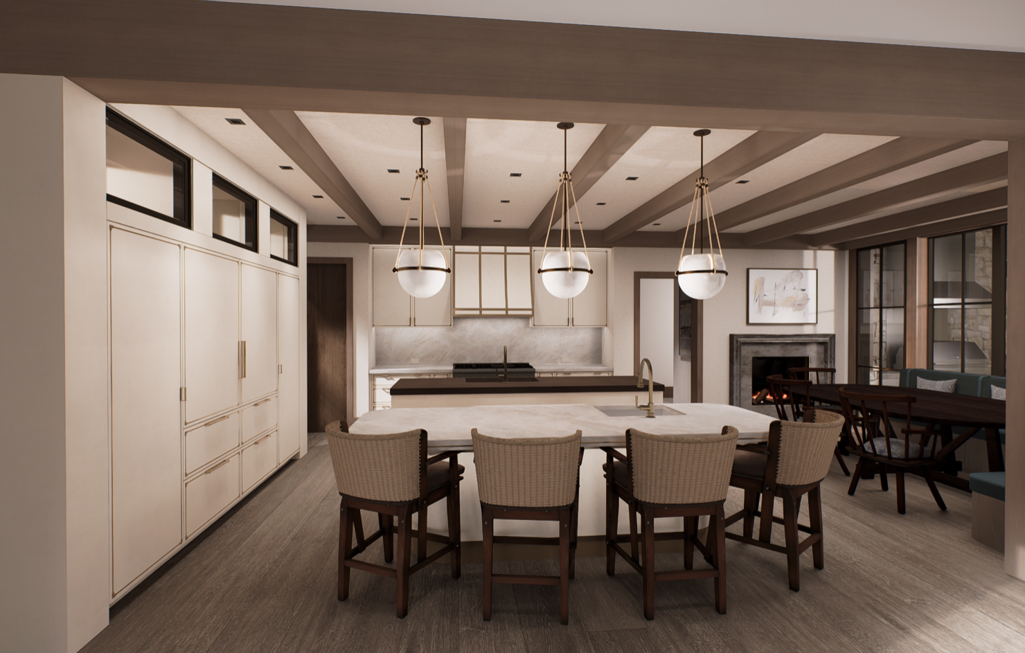 West End Meadows Exterior Kitchen Rendering 