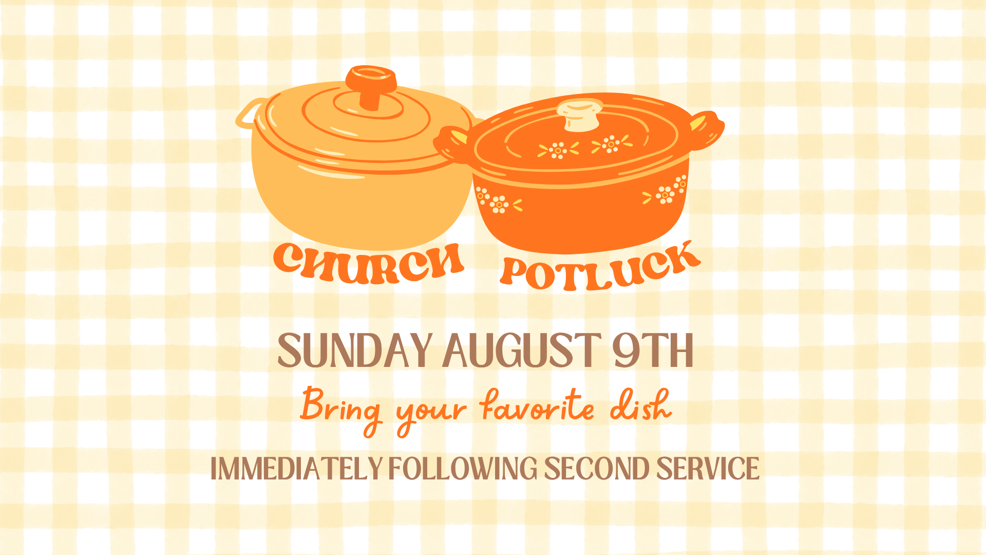 Church Wide Potluck Lunch