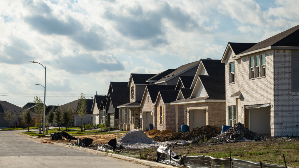 a sprinkler system in a new house