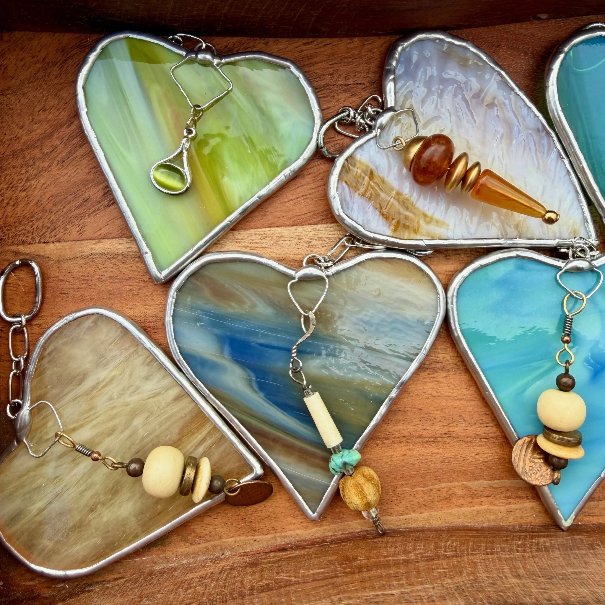 Stained Glass Hearts