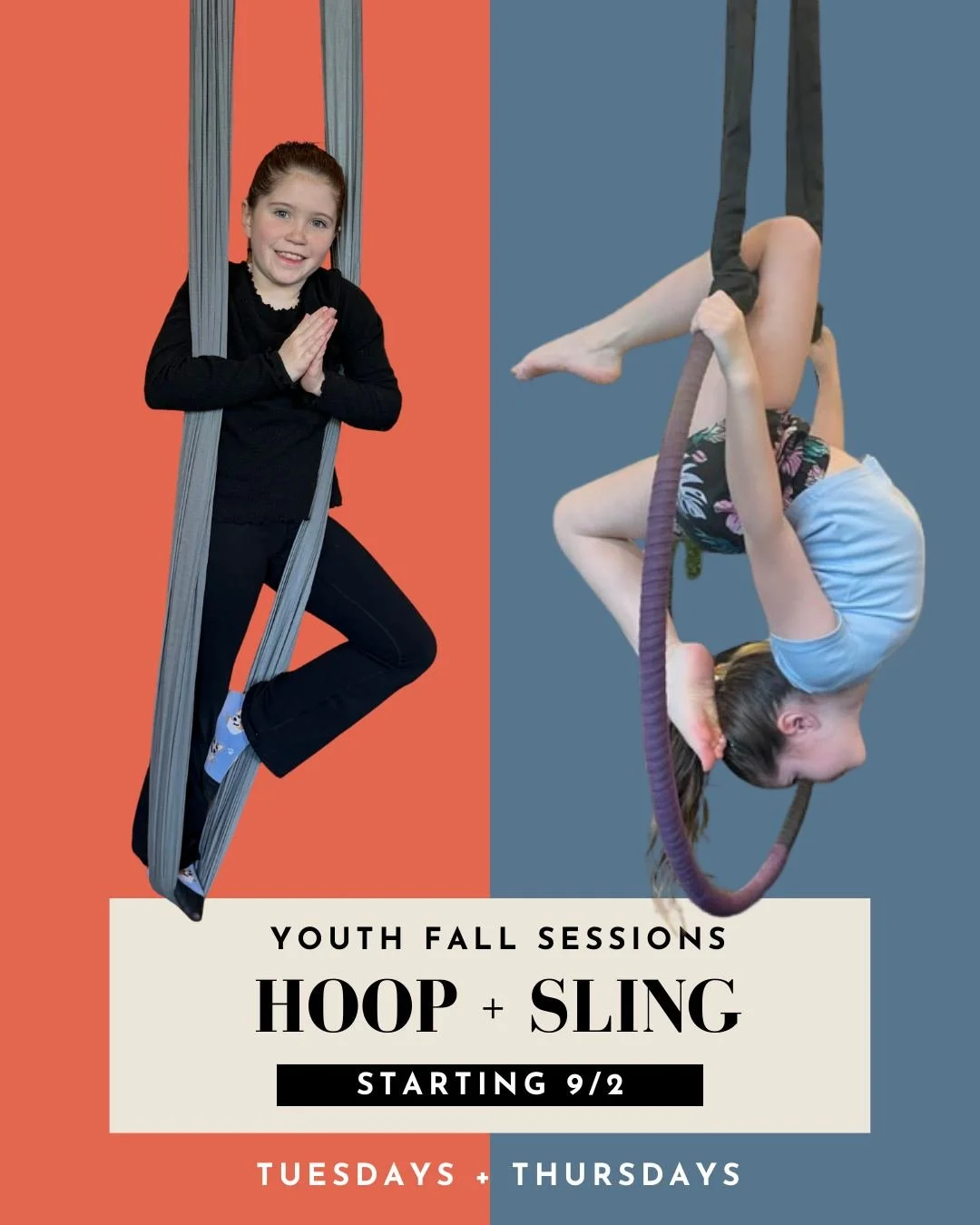 🚨 Last Call for Early Bird Pricing! 🚨

Today&rsquo;s the FINAL day to lock in your child&rsquo;s spot in our Fall Youth Aerial Sessions at the early bird rate of $275 per session/apparatus. 

Starting tomorrow, session pricing goes up to $297 so do