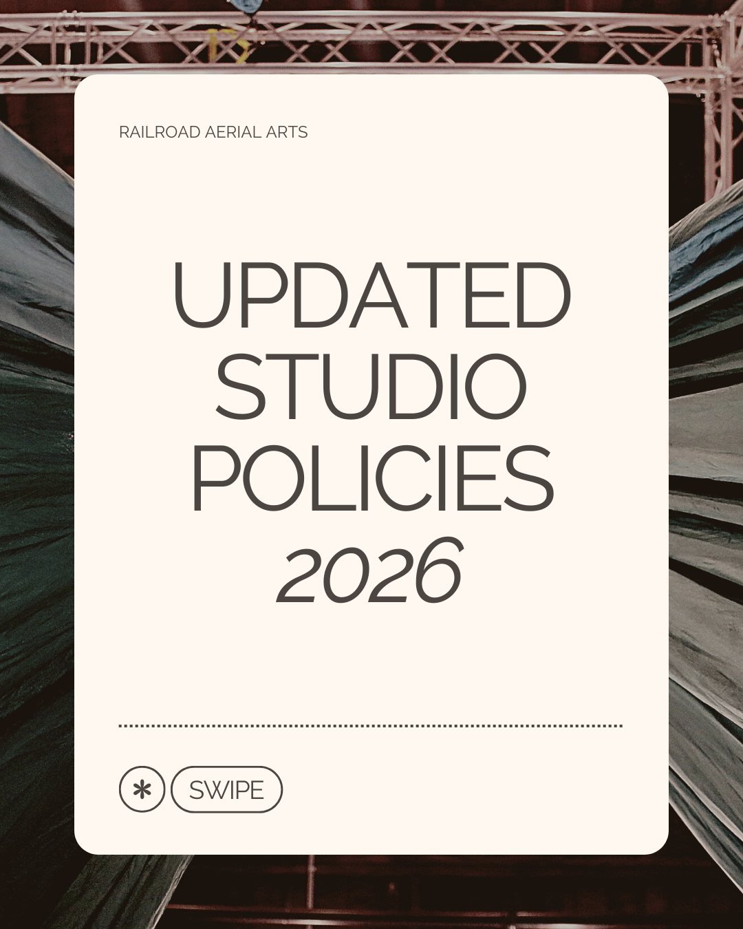 We have some changes coming up with the New Year 

📣 Starting with Open Studio: non-members can sign up for Open Studio again! You still need approval for your apparatus though. To get approval send us a couple videos of recent practice. We need to 