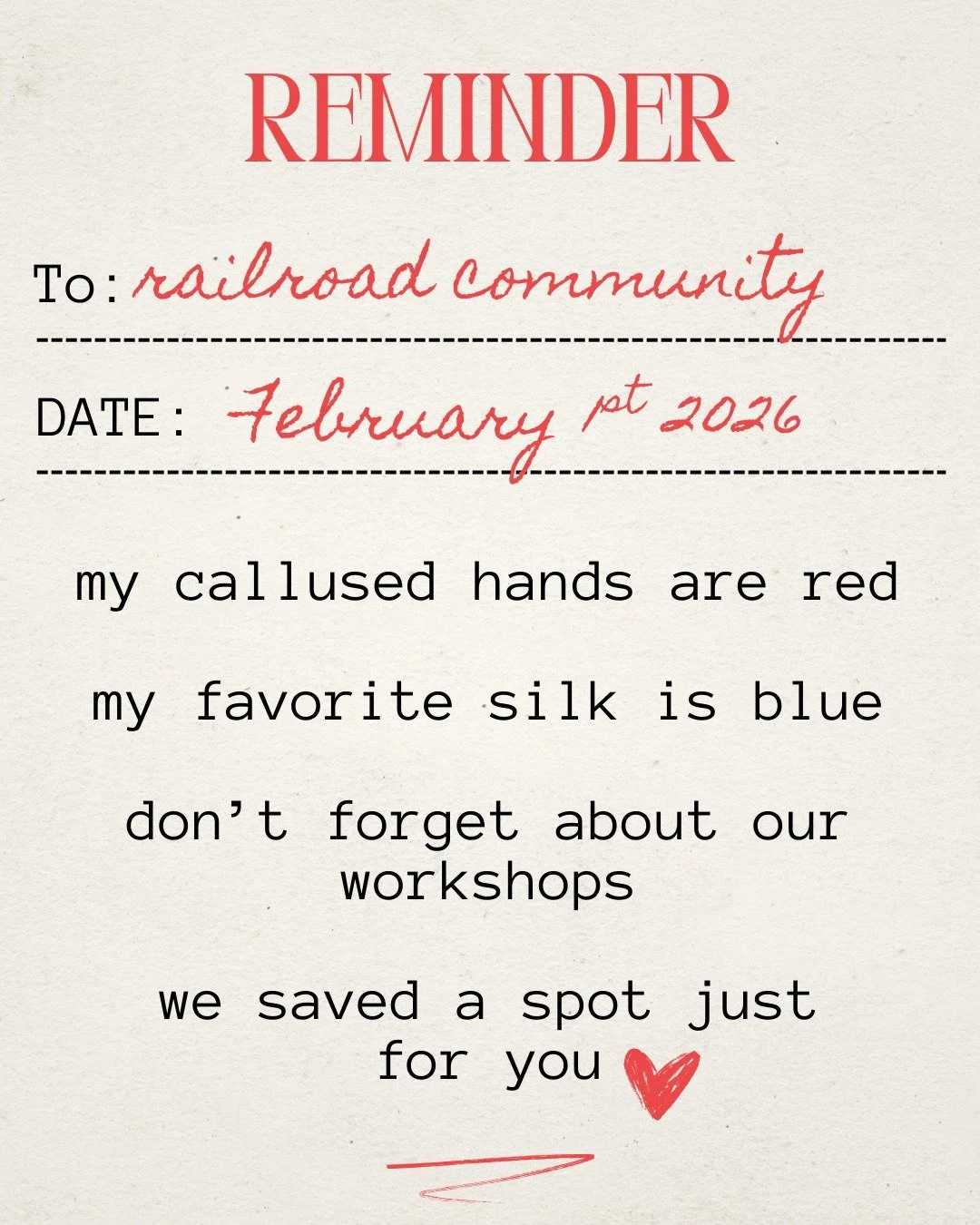 REMINDER: 

We are having FIVE fabulous workshops this month! And sales for individual tickets are open NOW! Check out the list of workshops below:

🌹 2/7 at 12pm - Duo Tippy Hoop with @magical_phoenix_ 

🌹 2/8 at 1pm - Duo Cube with @magical_phoen