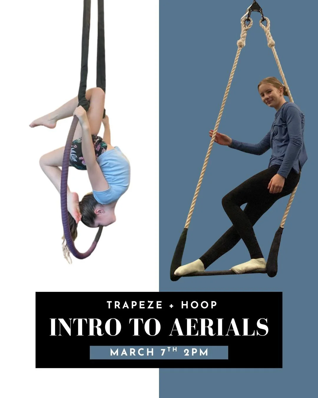 Ever watched your kid climb everything in sight?

This is for them!

Our Kids Intro to Aerials class is a playful, supportive way to explore hoop and trapeze while building strength, coordination, and confidence.

No experience needed - just curiosit