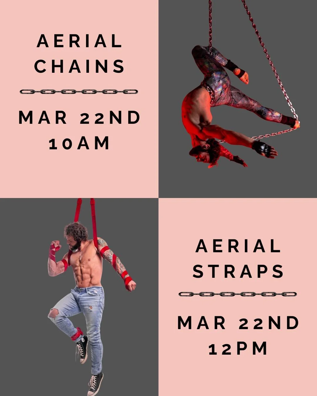 He's backkkkkkkkk

That's right @eddiedanger  will be at Railroad on March 22nd for Chains and Straps! 

⛓️ Chains at 10am

⛓️ Straps at 12pm
 
Each workshop is 90-minutes and Eddie is amazinggggg at both helping newbies and teaching our workshop reg