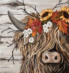 Fall Highland Cow