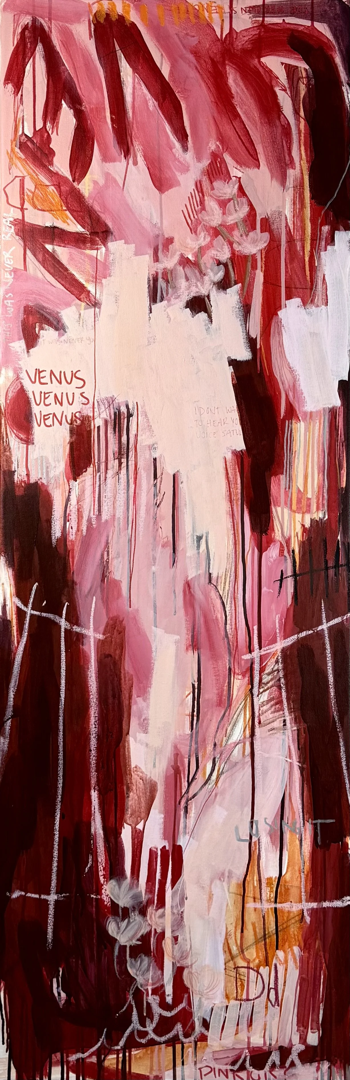 “So she has a bit of closure in the pillow when she cries, sorry.” 2026

60in x 20in