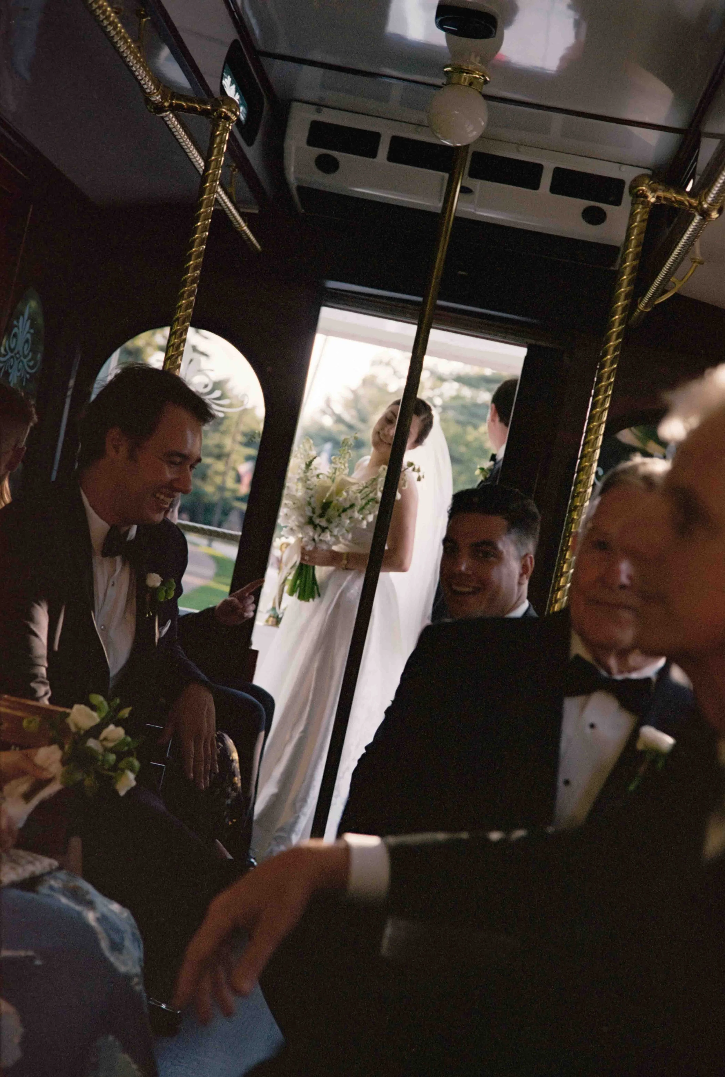 Documentary wedding photo shot on 35mm film