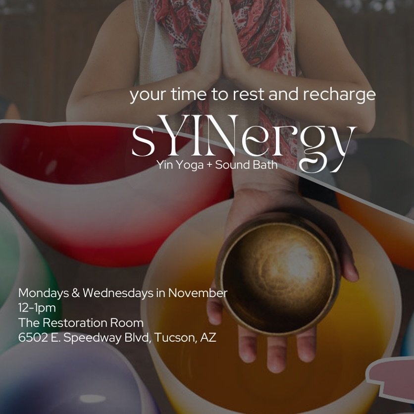 I&rsquo;m looking forward to this at Restoration Room! 

A Blissful combination of Yin Yoga and Sound Bath with Jennifer Kovatch from Open Heart Alchemy, every Monday and Wednesday in November from 12-1pm. 

$15/class/person.  Register in bio