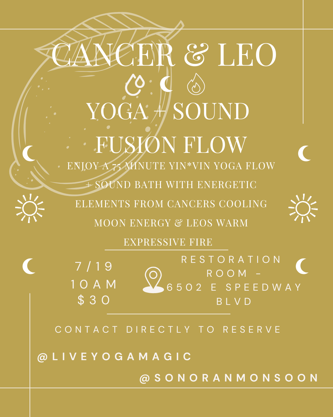 Cancer & Leo Sound and Yoga Fusion with Olivia and Keli