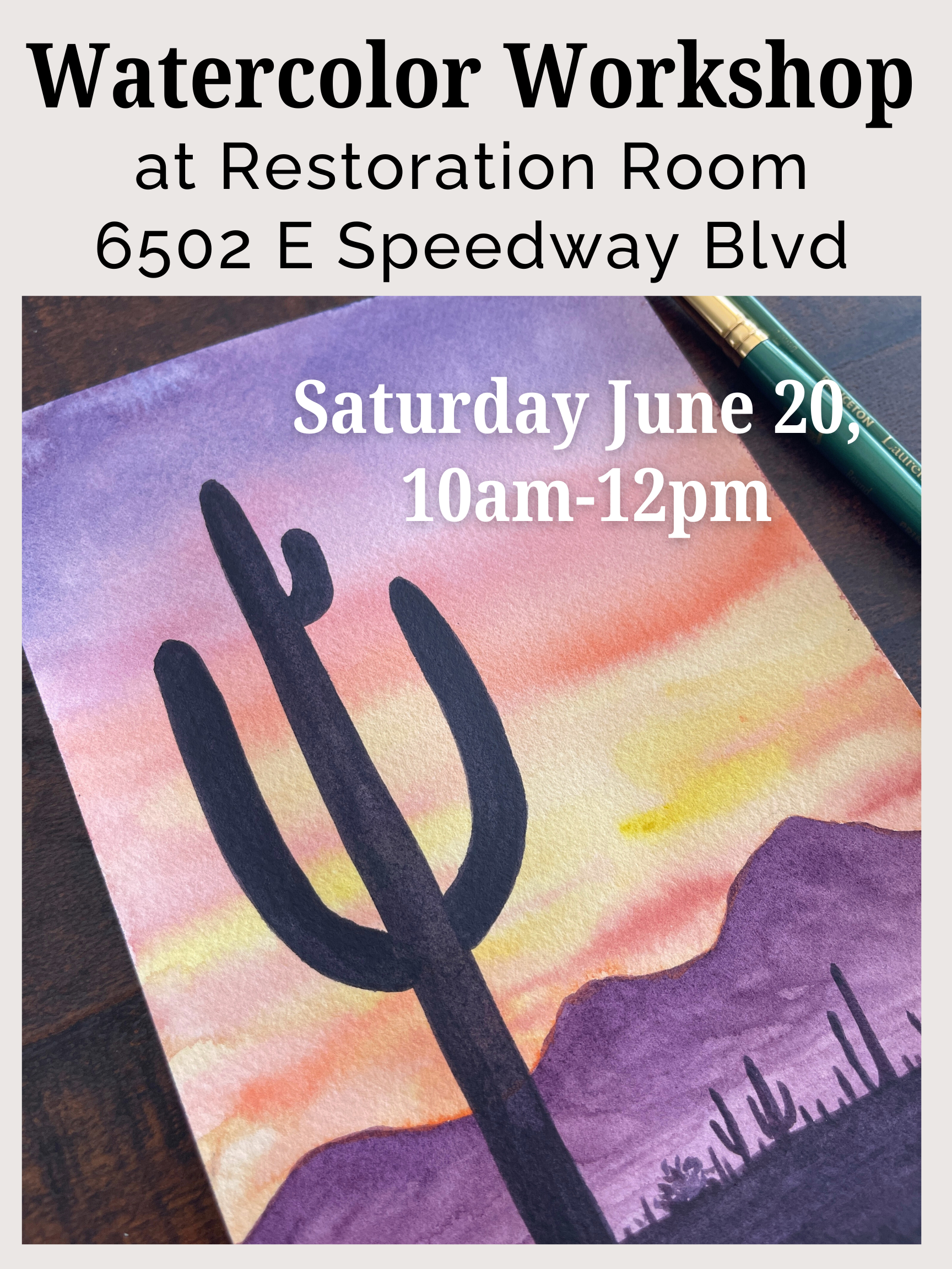 Watercolor Workshop: Sonoran Sunset