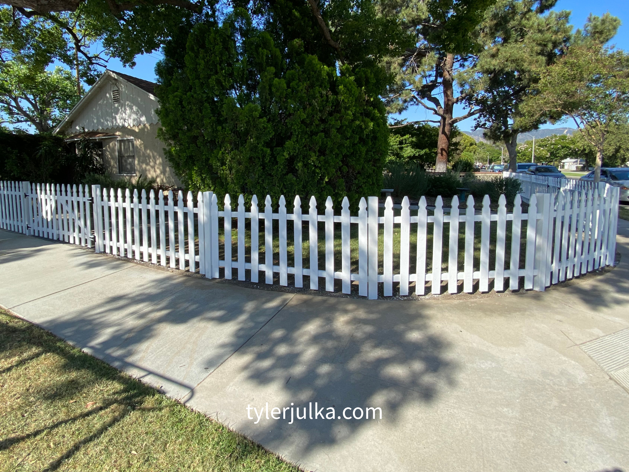 Cedar | French Gothic Style Picket Fence — Burbank