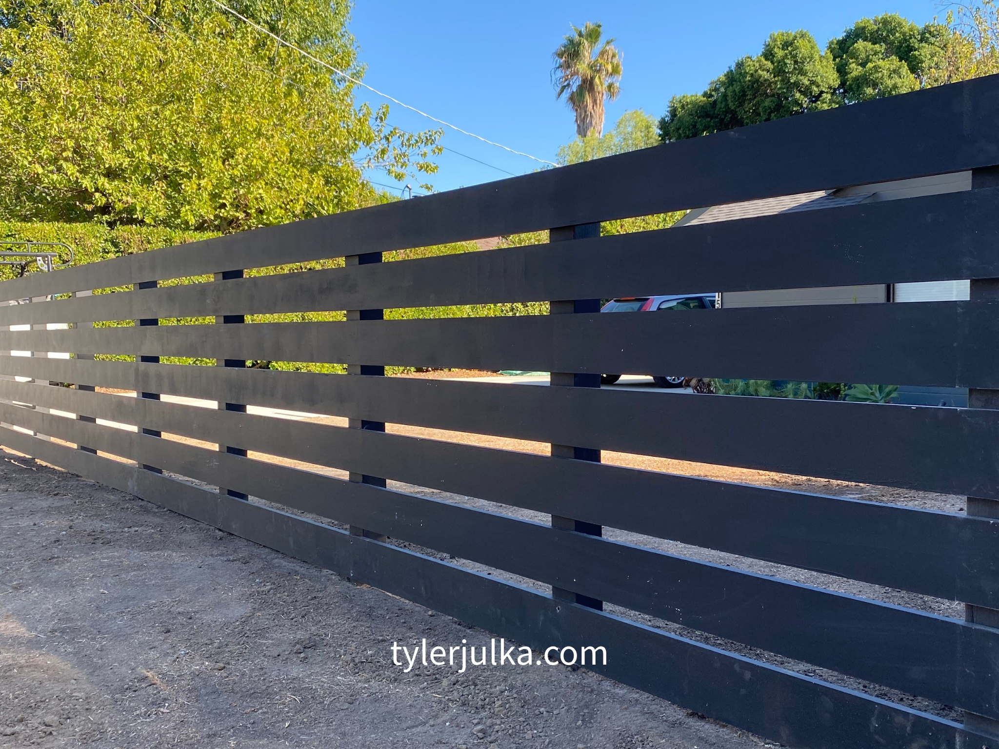 WindsorONE Pine | Modern Horizontal Fence — Sherman Oaks